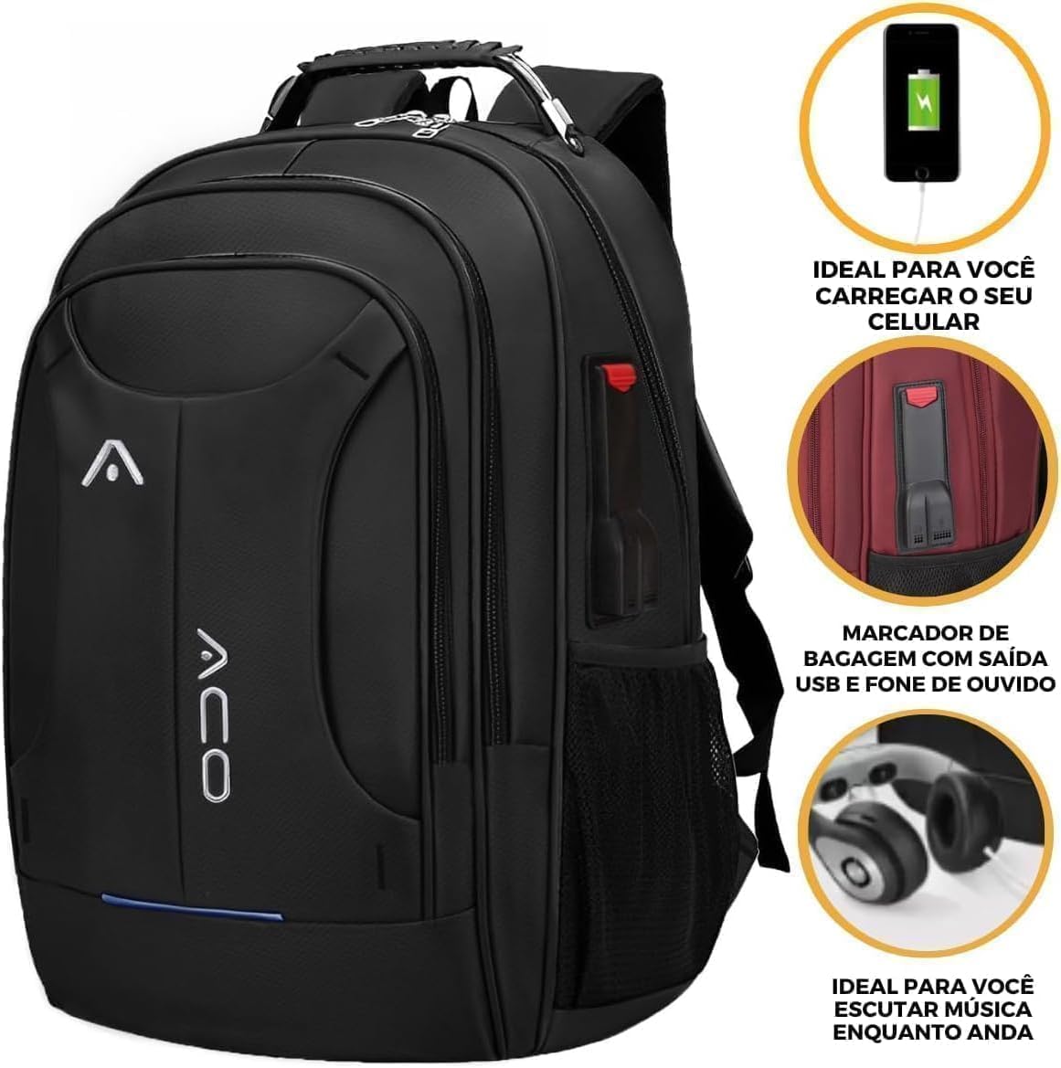 Mochila Masculina Feminina para Notebook 17” Executiva – Impermeável, Antifurto, USB e Fone, Alça Reforçada de Aço, Escolar, Faculdade, Trabalho, Viagem, Grande, Confortável, Premium' Mochila Masculina Feminina para Notebook 17” Executiva – Impermeável, Antifurto, USB e Fone, Alça Reforçada de Aço, Escolar, Faculdade, Trabalho, Viagem, Grande, Confortável, Premium'