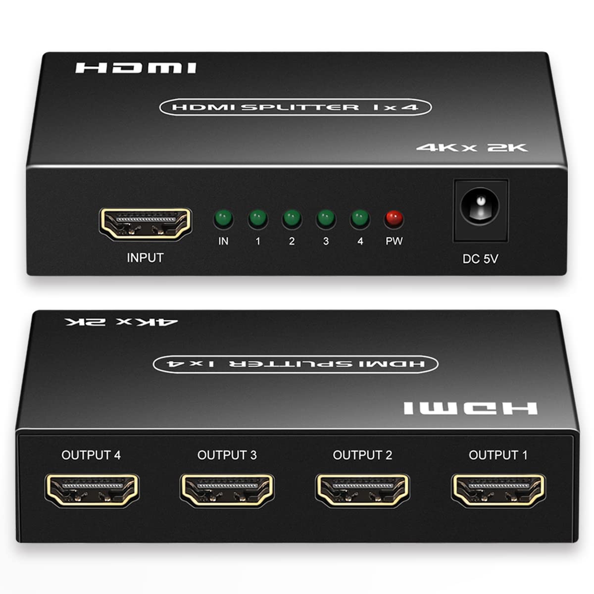 HDMI ARC Audio Extractor 192KHz, and HDMI Splitter 1 in 4 Out Support 4K@60Hz