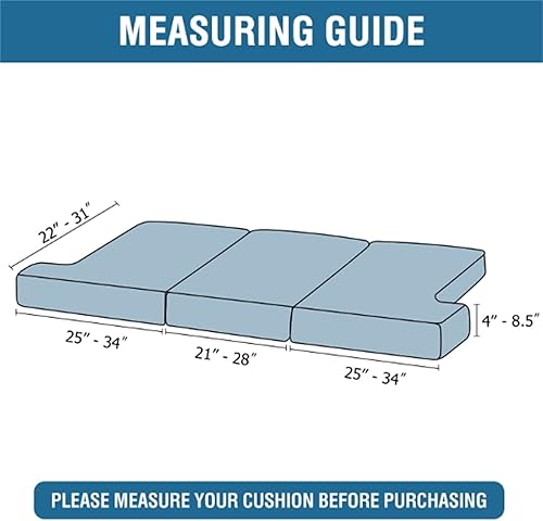 Miniatura 3 de n - Fundas elásticas de terciopelo para sofá con cojines en forma de T individualmente, 3 fundas para sofá de 3 plazas, funda gruesa elástica (3