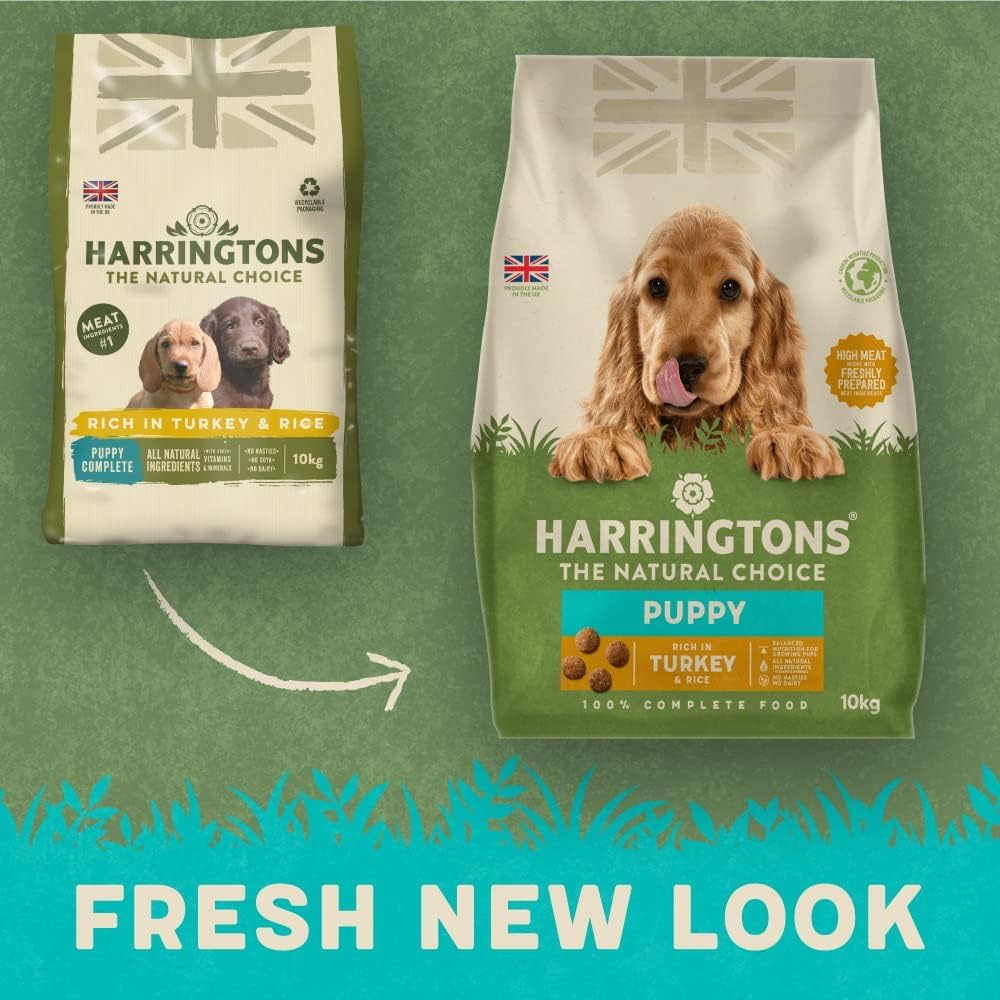 Harringtons Complete Puppy Dry Dog Food Turkey & Rice 10kg - Made with All Natural Ingredients