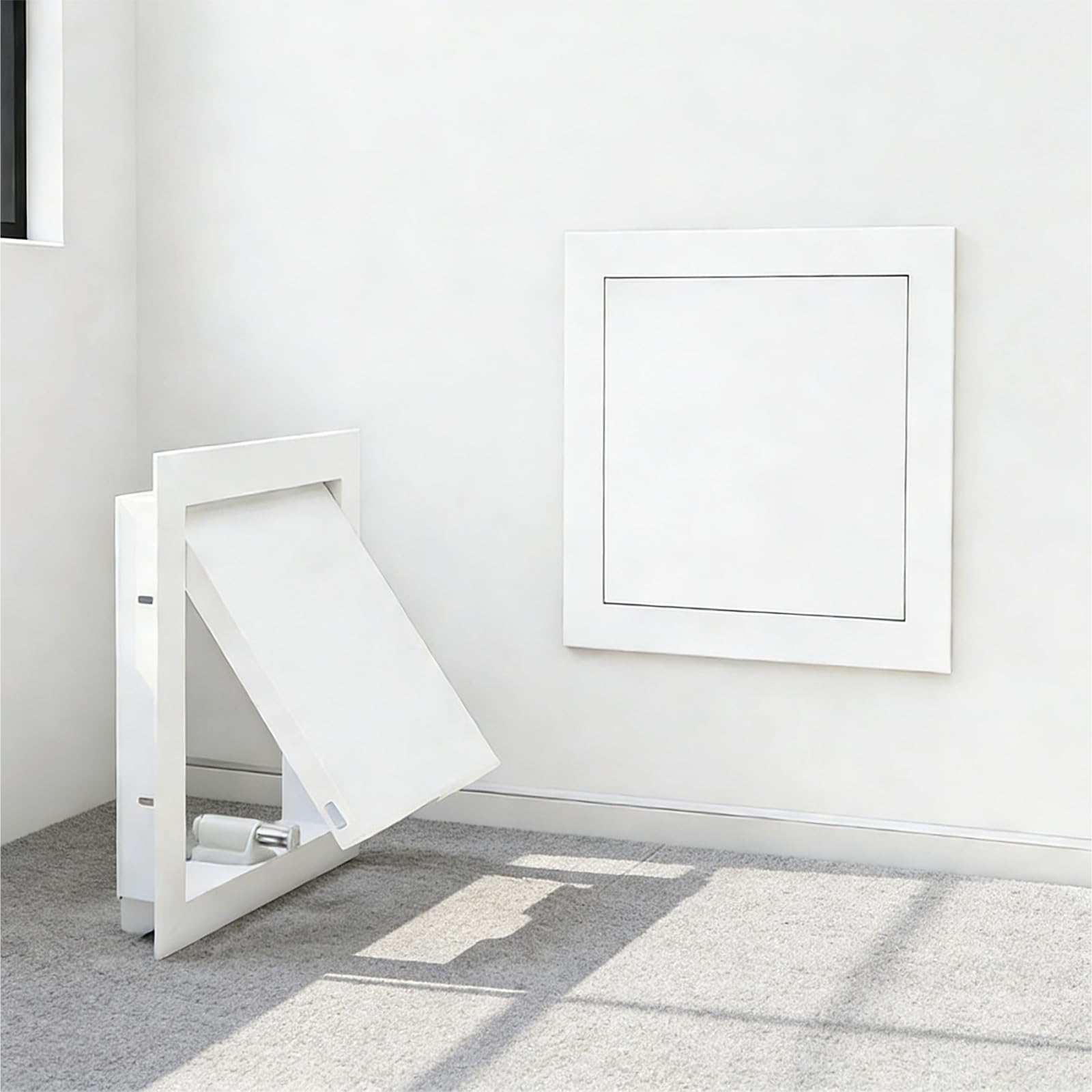 Trappe de Visite Électrique Trappe de Visite pour Cloisons Sèches, Serrure À Loquet Poussé pour Grenier Aimant Trappe de Visite au Plafond ou au Mur, Installation Facile | 8x18in/20.3x45.7cm