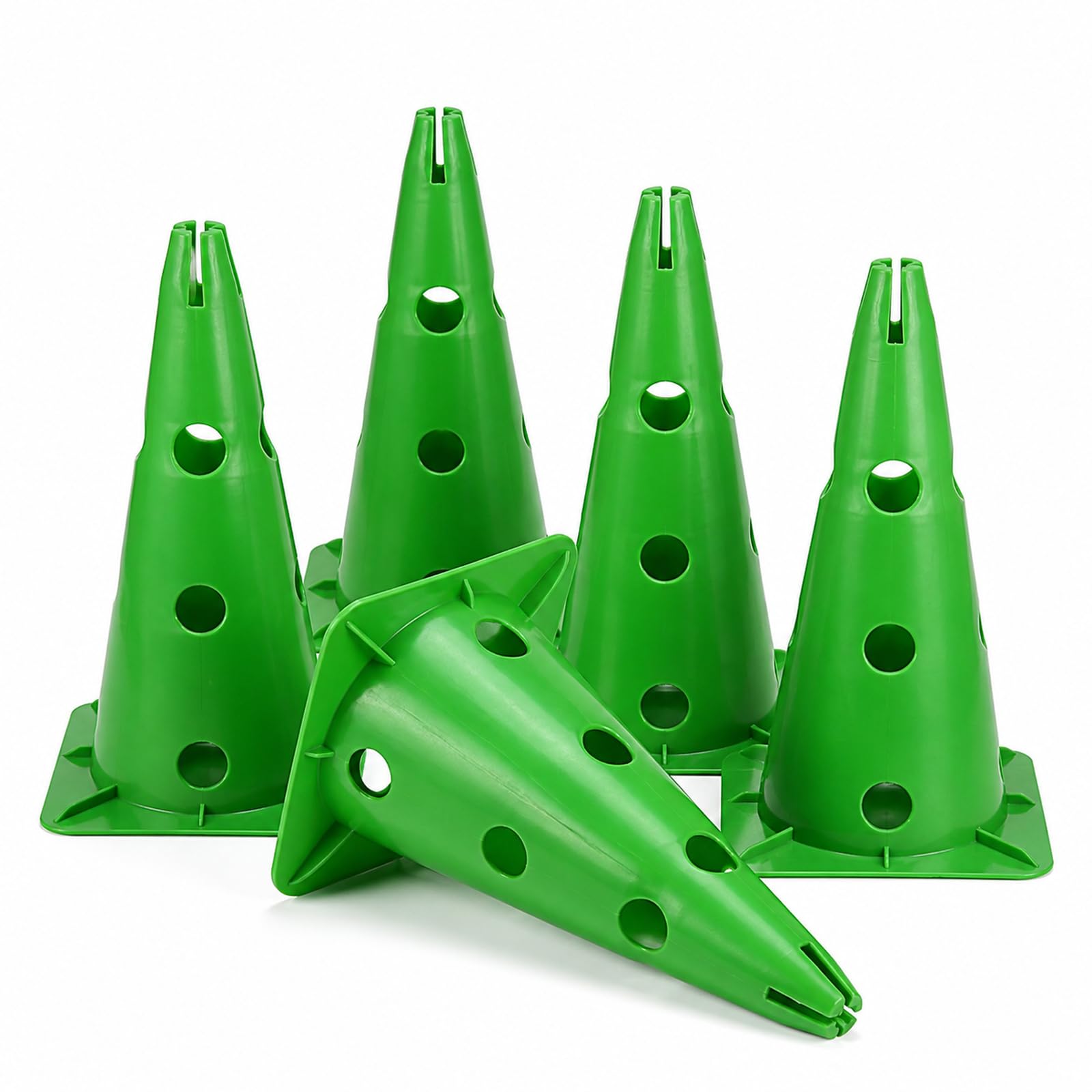 5 Piezas Conos de Entrenamiento,Conos de Entrenamiento Futbol,Conos de Tráfico Plástico,Conos Entrenamiento Deportivo,Conos de Slalom Patinaje Entrenamiento,para Aire Libre,Eslalon,Fútbol