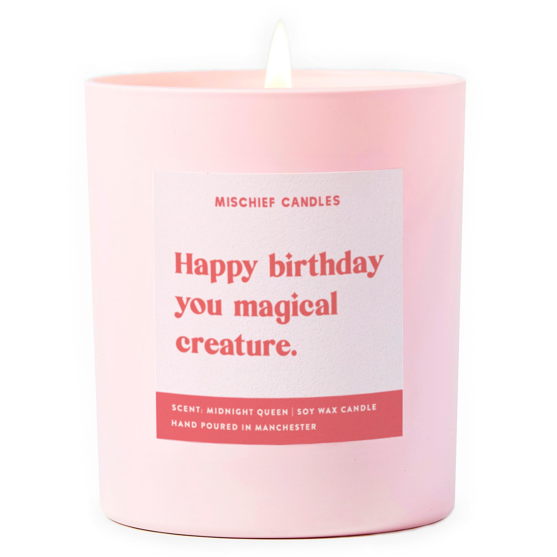 Mischief Candles Pink Funny Gifts Funny Gift Idea For Her Scented Soy Wax Candle (You Magical Creature)