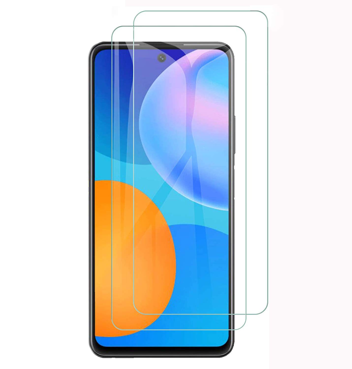 Mobile Stuff [2 Pack] Tempered Glass Screen Protector For Huawei P Smart 2021, Scratch Resistance Protection 9H Hardness Compatible with Huawei P Smart 2021