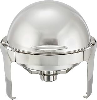 Winco Madison Stainless Steel Chafer with Roll Top, 6 Quart
