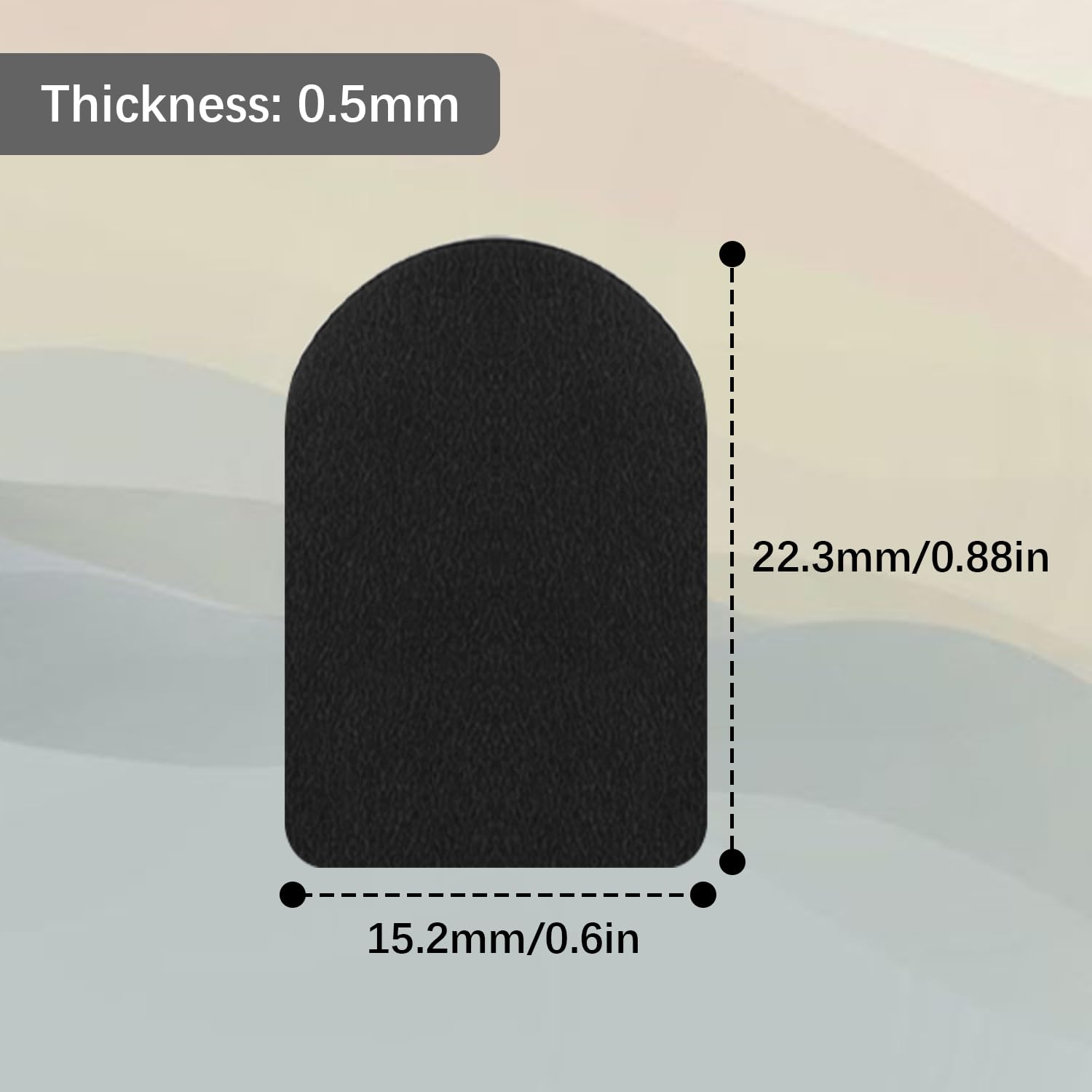 16Pcs Mouthpiece Cushions Alto Tenor Saxophone & Clarinet Mouthpiece Patches Square Rubber Mouthpiece Patches Pads, Black-0.5mm - Image 2