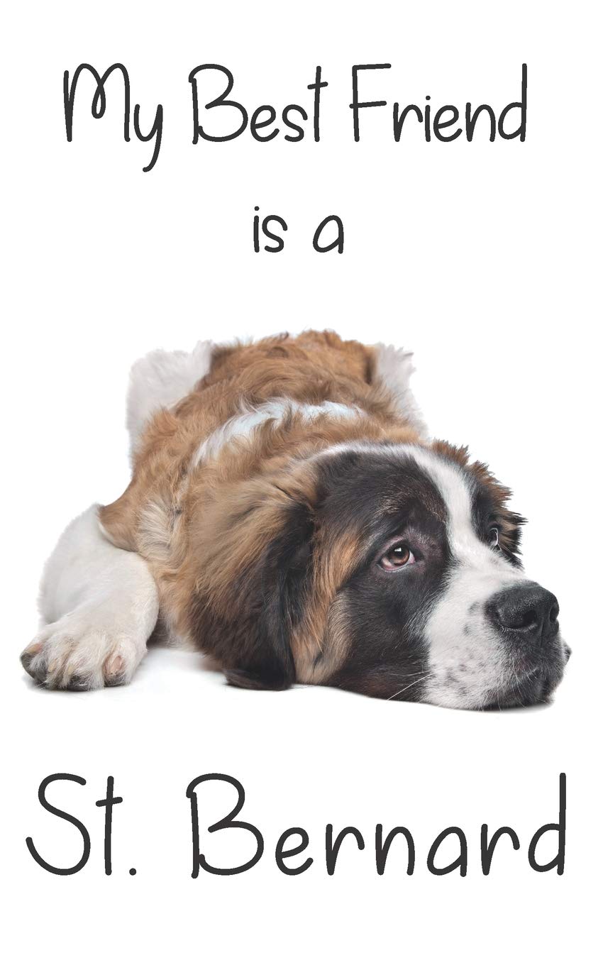 My best Friend is a St. Bernard: 8” x 5” Blank lined Journal Notebook 120 College Ruled Pages