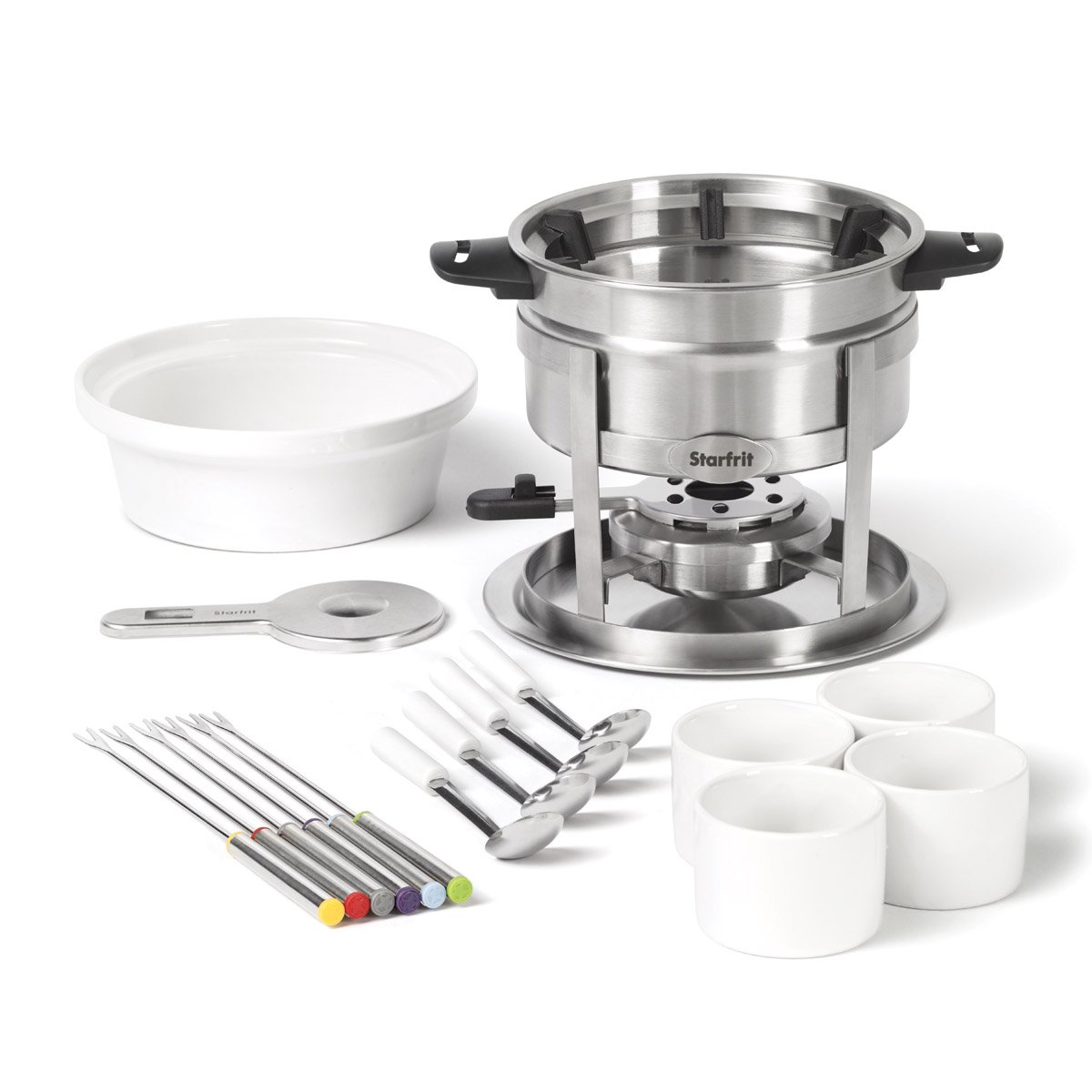 Starfrit 092522-004-0000 20 Piece 3-in-1 Fondue Set, Stainless Steel, Silver