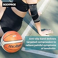 Vista 4 de Codera con correa para tendinitis, 2 unidades, manguitos de compresión para codo de tenis, tratamiento de codo de golf