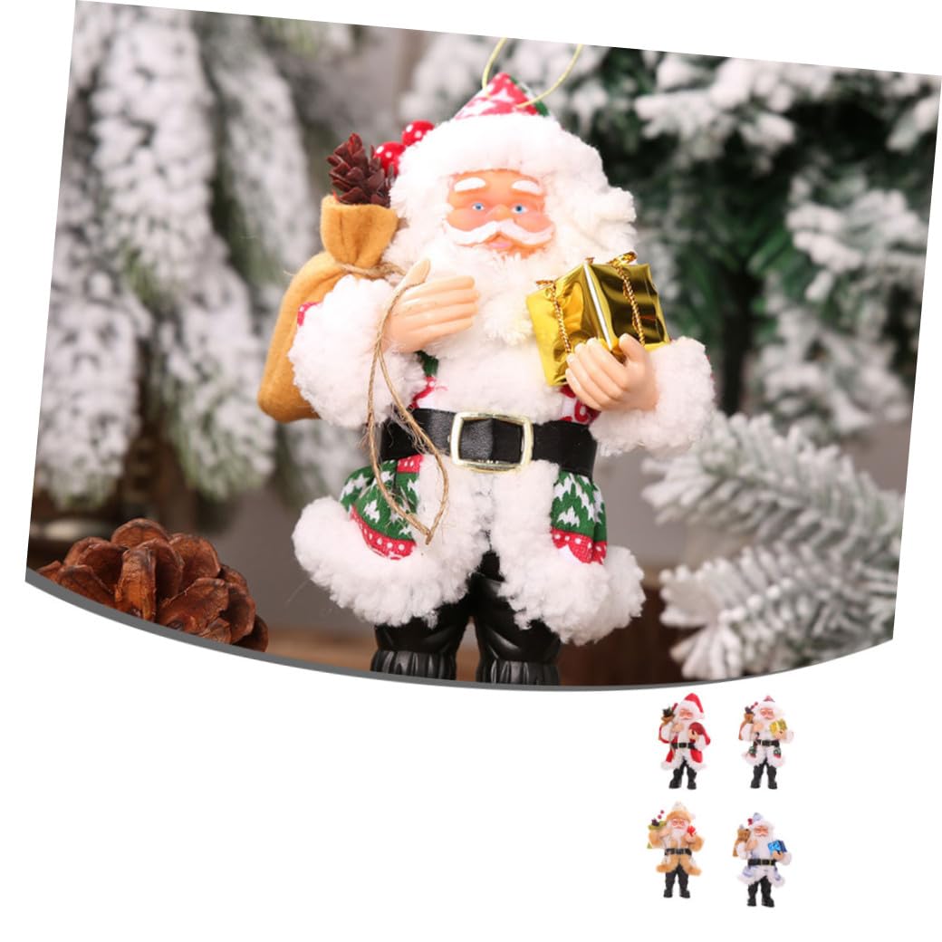 PRETYZOOM 2 Set Ornamenti Di Babbo Natale Christmas Party Regalini Natale Regalini Natalizi Decorazione Arredamento Ornamento Natalizio in Miniatura Statuina Natalizia Stoffa 4 Pezzi * 2