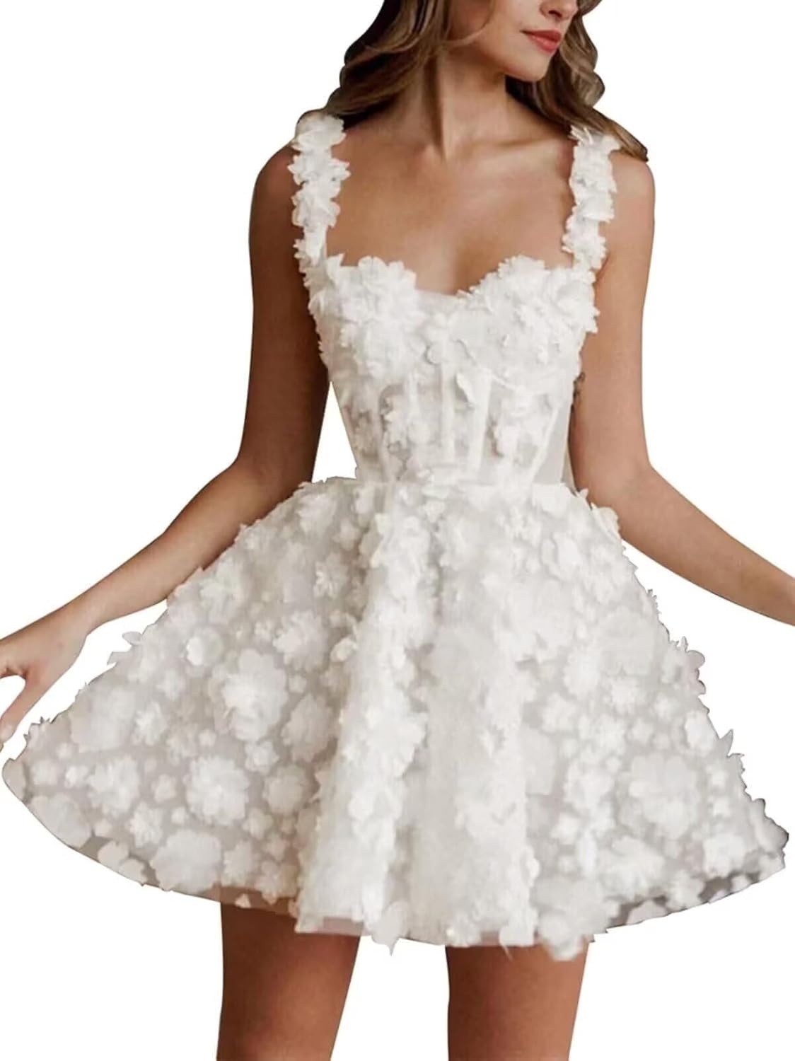 RunaCelle Short Wedding Dresses for Bride 2025 Long Sleeve Off Shoulder Bridal Shower Dress Boho Mini Wedding Gowns