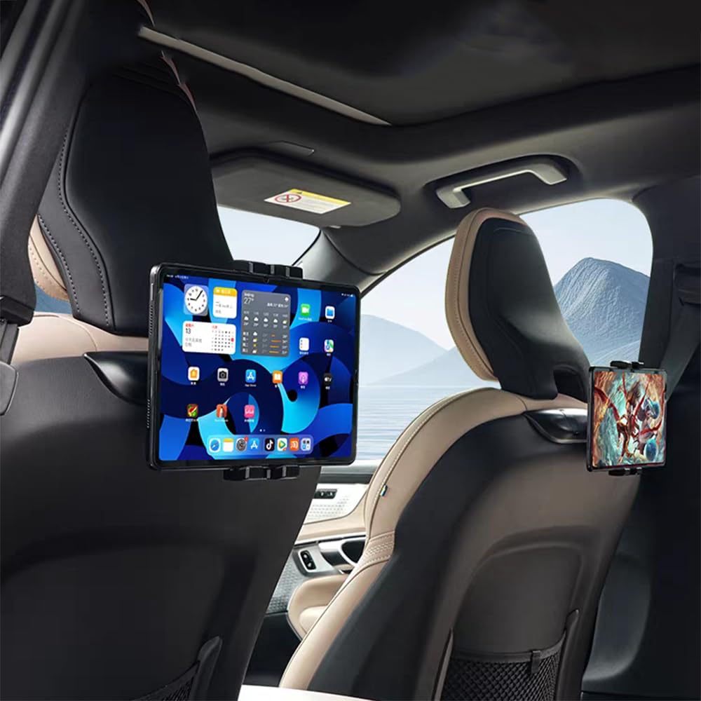 Support de tablette de voiture, support universel pour appuie-tête pour Volvo XC90 XC60 V90 V60 S90 S60, compatible avec iPad Pro Air Mini, Galaxy Tabs, tablettes de 4,7-12,9 pouces (Modèle A)