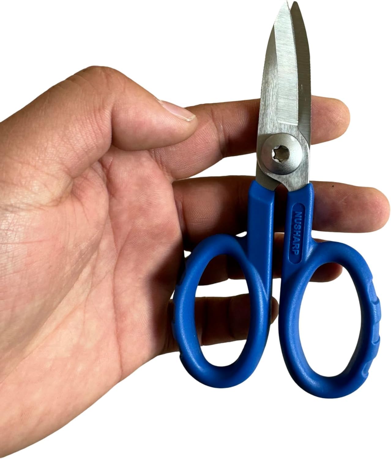 Elfcam® - Set di 2 Forbici Kevlar per Fibra Ottica, Forbici Multifunzione in Acciaio Legato al Carbonio, Lunghezza: 138 mm, Fabbricata da Nusharp