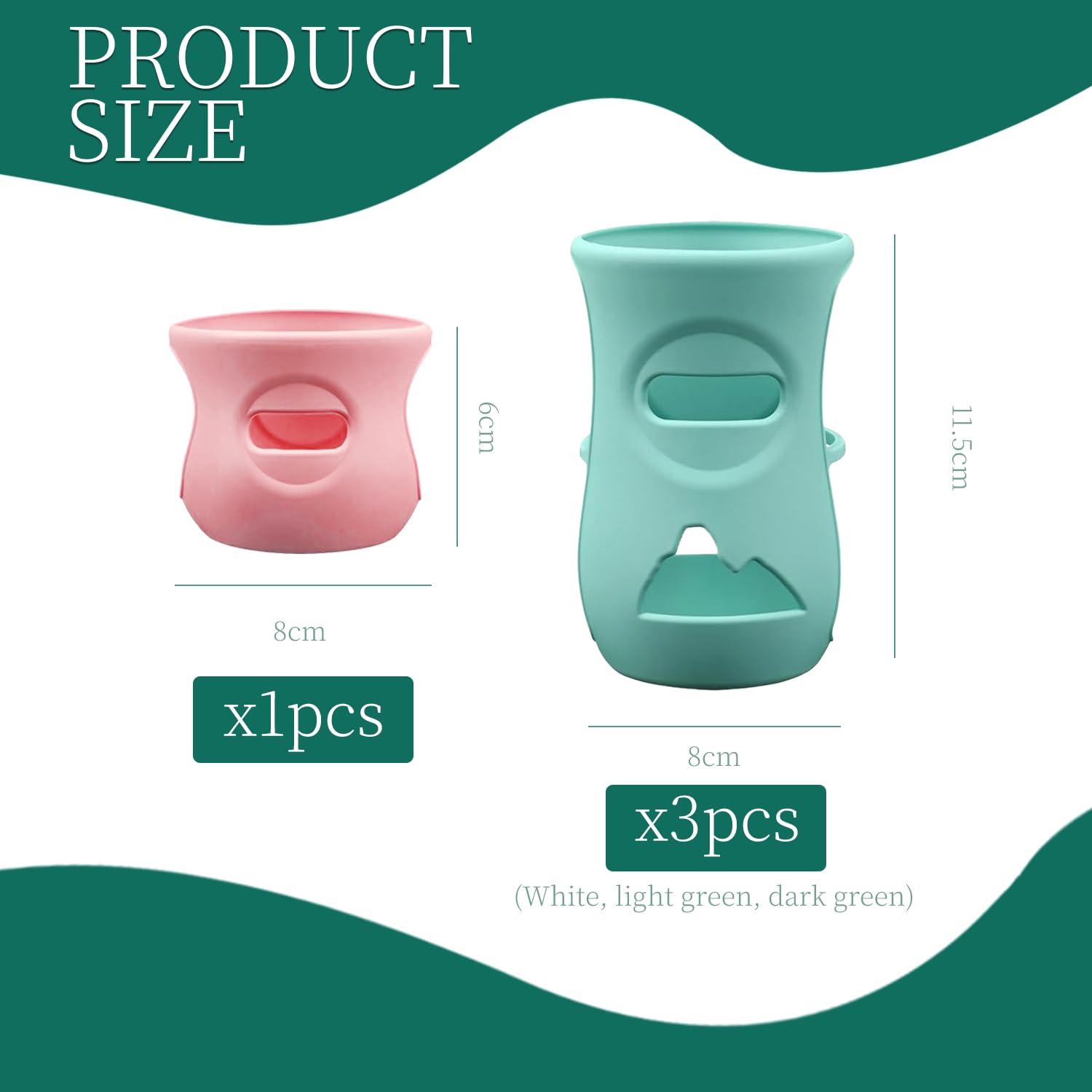 Set Da 4 Pezzi Di Coperchio Per Biberon Semplice, Coperchio Per Biberon In Silicone Antiurto, Coperchio Protettivo Per Biberon, Coperchio Per Biberon In Vetro Infrangibile.
