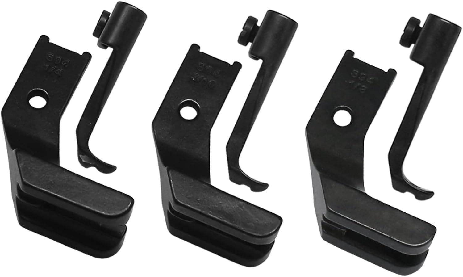 3Set/Size #S951/8+3/16+1/4Double Welt Piping Cording Foot for Juki 563/1541/1508, Brother B837,Consew 206RB,Singer 111G,111W
