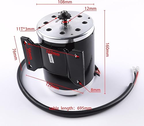 Miniatura 4 de YC Yier Controlador de motor eléctrico de 24 V 500 W, pedal de acelerador MY1020 para scooter eléctrico, ATV Quad Razor Buggy Dirt Bike Go Kart