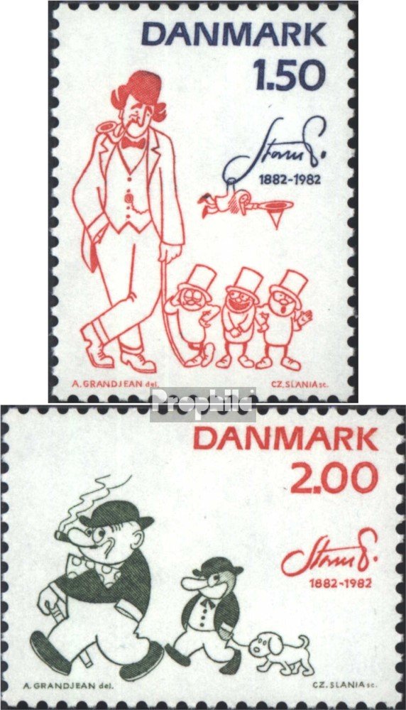 Denmark 764-765 (complete.issue.) 1982 Robert Storm Petersen (Stamps for collectors) comics