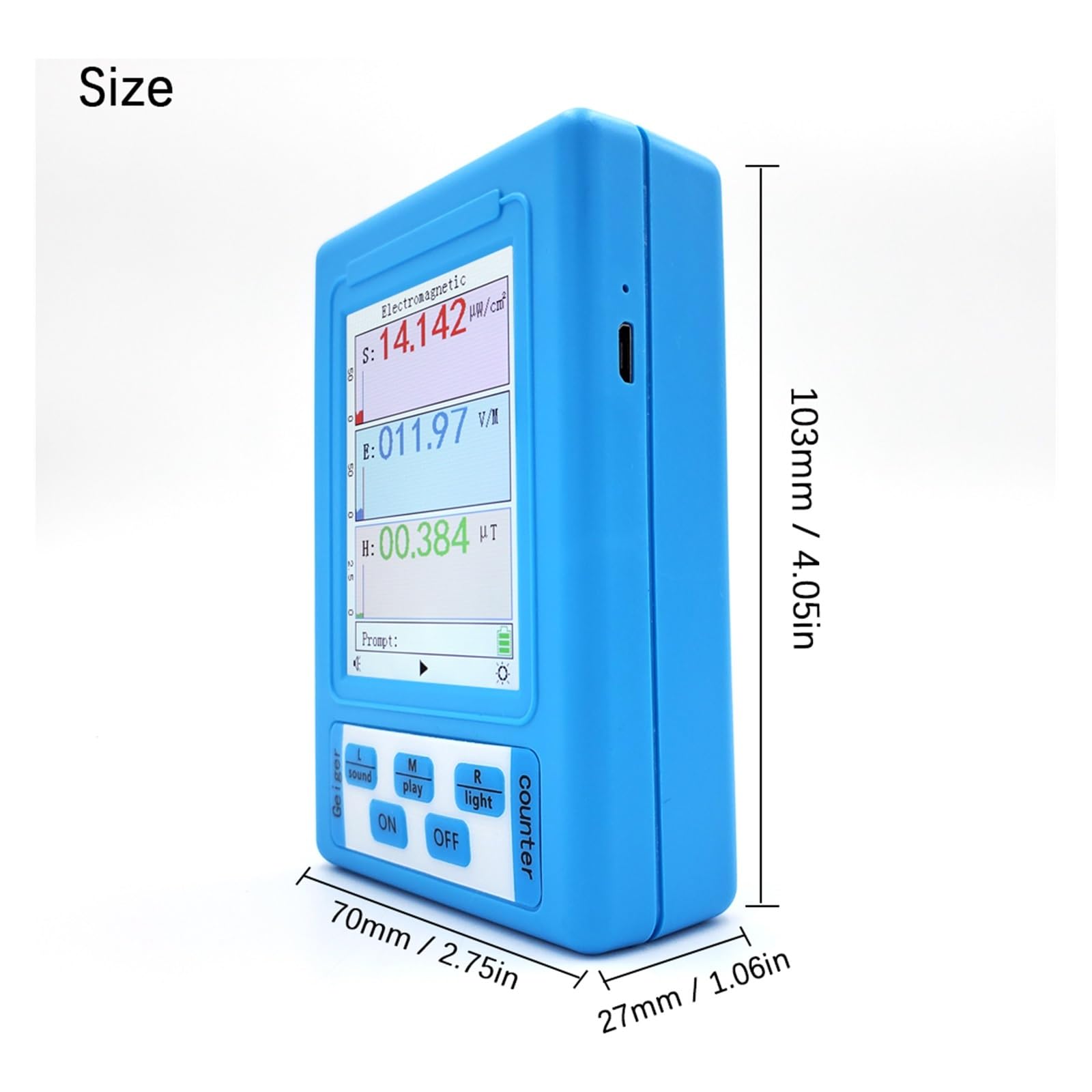 BR-9A Rilevatore di radiazioni elettromagnetiche portatile Misuratore EMF Tester for monitor di dosimetro di radiazioni professionale ad alta precisione Tester di monitoraggio radioattivo