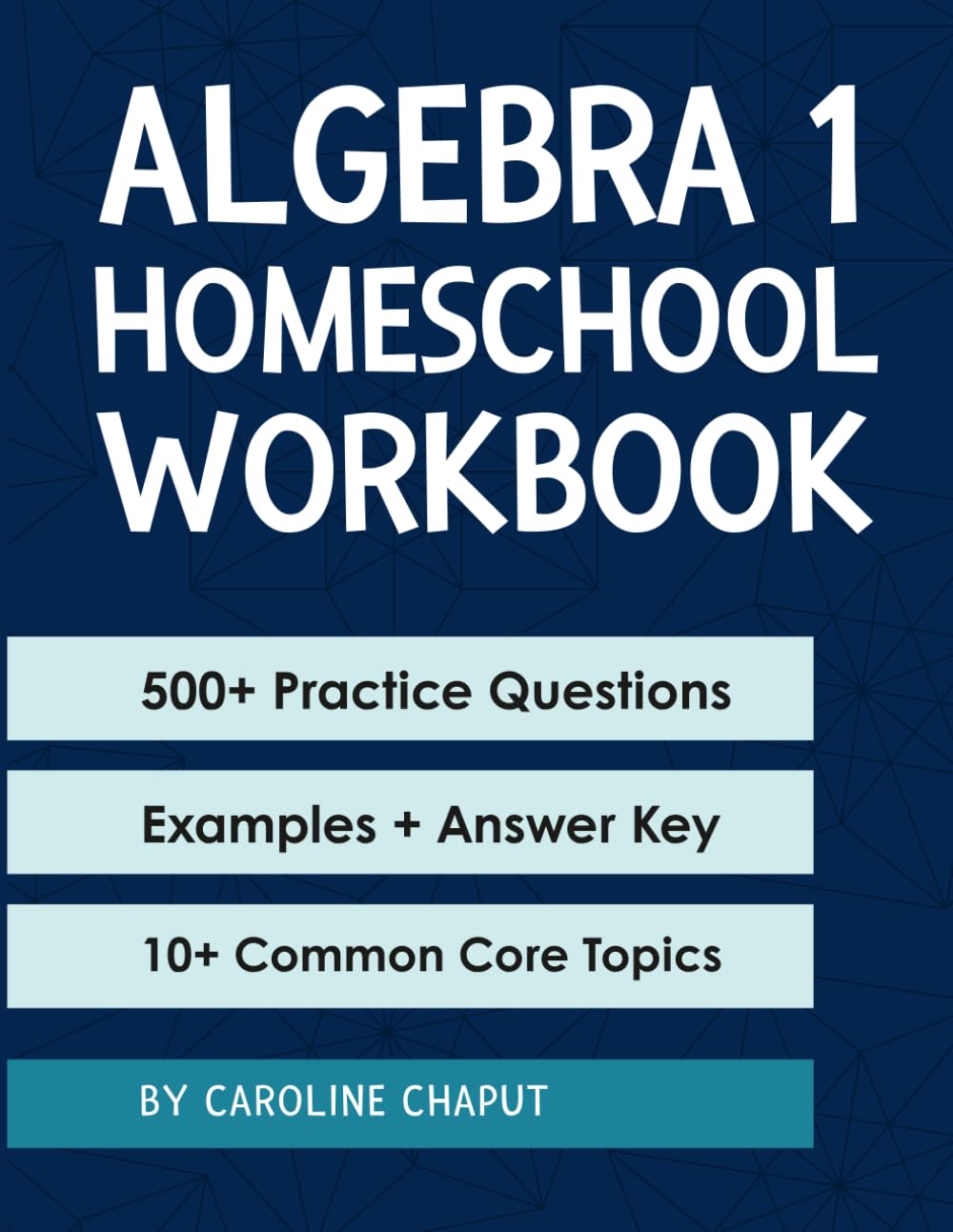 Homeschool Algebra 1 Workbook with 500+ Practice Questions Step-by-Step Example Problems and Answer Keys: Complete Summer Math Workbook for High School Students