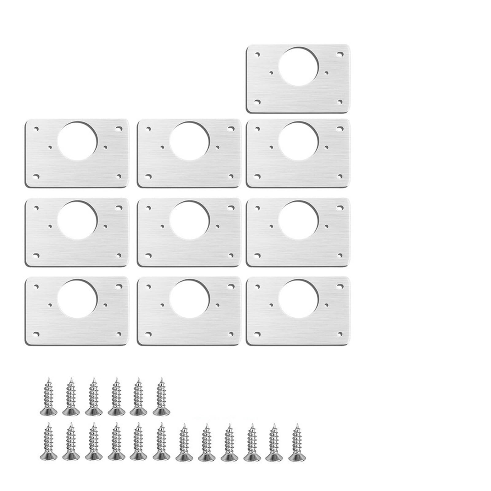 UZAMIRLEX Hinge Repair Plate, Hinge Repair Plate Stainless Steel Pack Of 1,2,4,10 For Cabinet Furniture Drawer Table(10pc a)