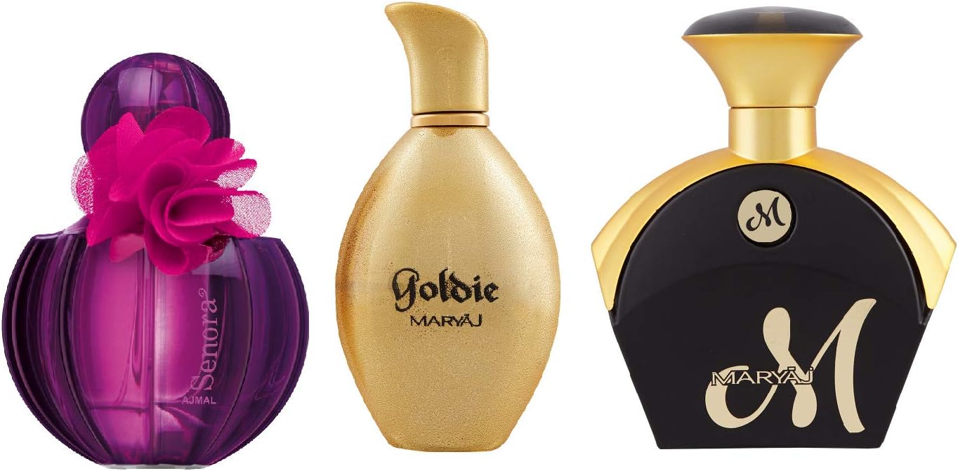 Senora EDP 75ml Floral perfume for Women & Maryaj GOLDIE EDP 100 ML & M FOR HER EAU DE PARFUM 90 ML