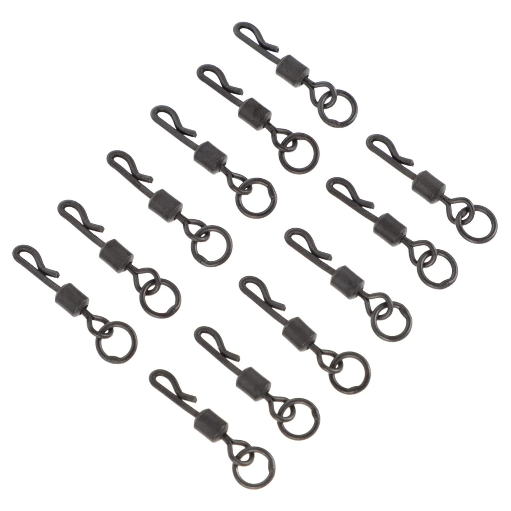 balacoo 20pcs Fishing Rolling Swivel Connectors Compact Fishing Accessory for Freshwater Saltwater Metal Hook Connector for Bass Walleye