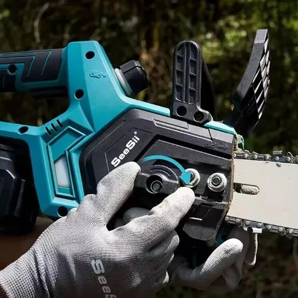 Motosega Elettrica a Batteria con Barra da 12 Pollici, 2 Batterie Ricaricabili, Lubrificazione Automatica, Valigetta – Potatura e Taglio Legno Ideale per Potatura e Giardinaggio