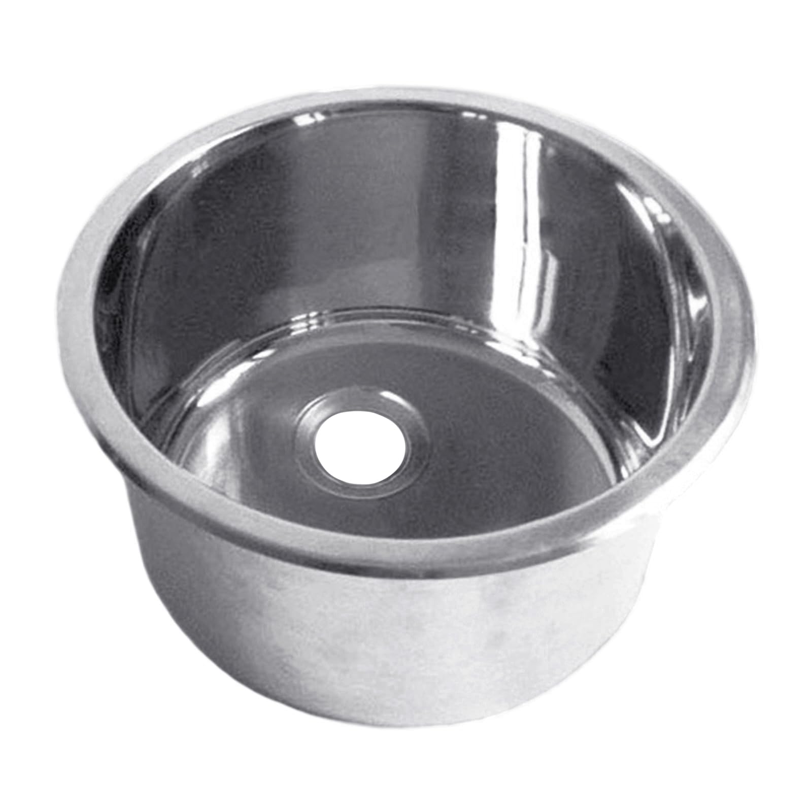 Jazuaiao Stainless Steel Round Kitchen Sink Single Bowl Dishwashing Pool Hand Wash Basin for Restaurants & Homes Stainless Steels Round Kitchen Sinks