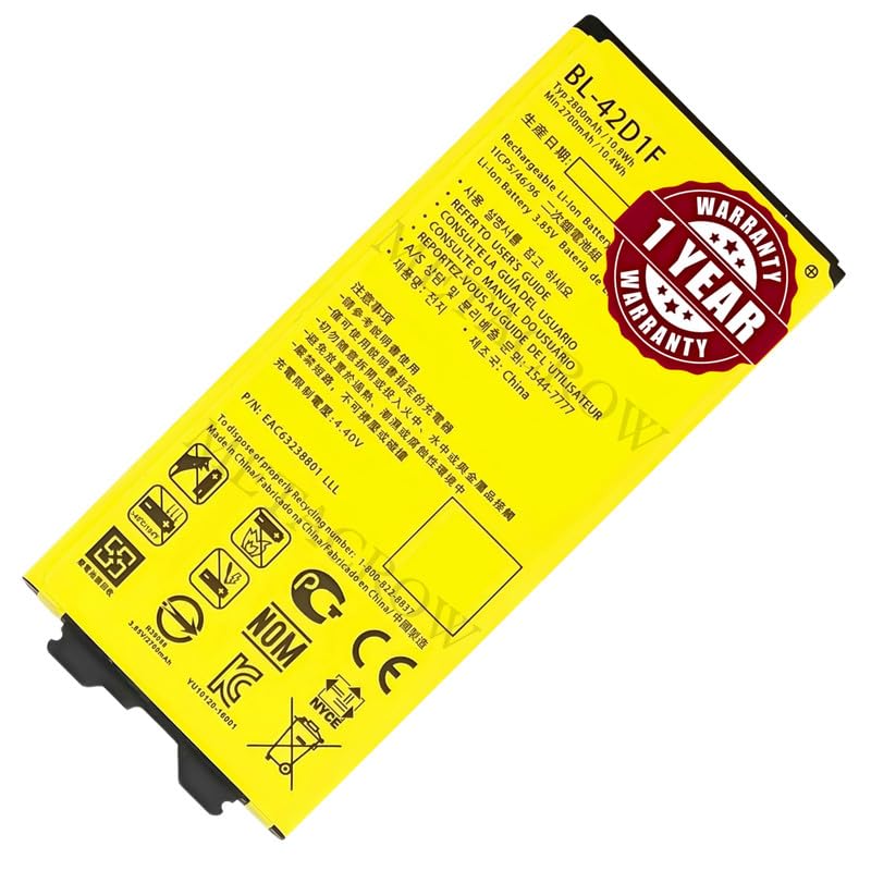 Image of Original BL-42D1F Battery Compatible for LG G5 (F700K, F700L, F700S, H820, H820PR, H830, H831, H840, H850, H860, LGAS992, LGLS992, LGUS992, RS988, VS987) - (2800mAh) - 1 Year Warranty CD6