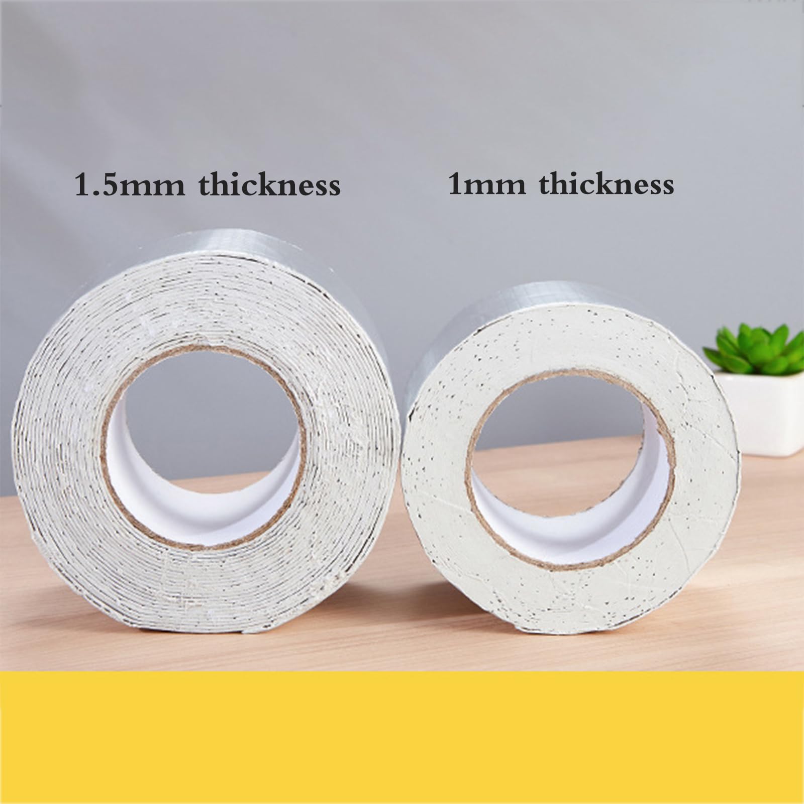 Taśma butylowa wodoodporna uszczelniająca, Taśma z folii aluminiowej gumy butylowej do uszczelniania i łatania podlewania w wielu rozmiarach(1.5mm Thickness,10cm*10m)