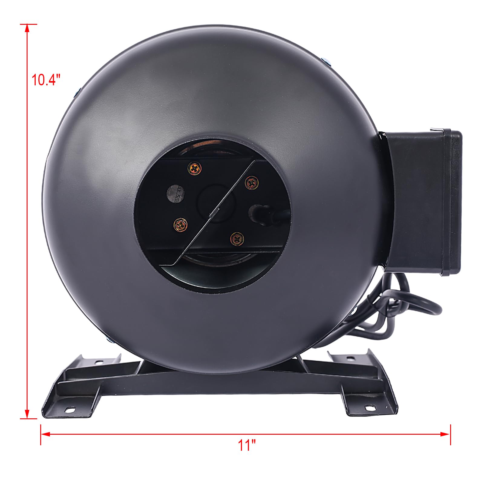 VAOZIURE Enhance Air Circulation with 4-Inch Inline Duct Fan, 203 CFM for Hydroponics, Basements, and Kitchens, Low Noise