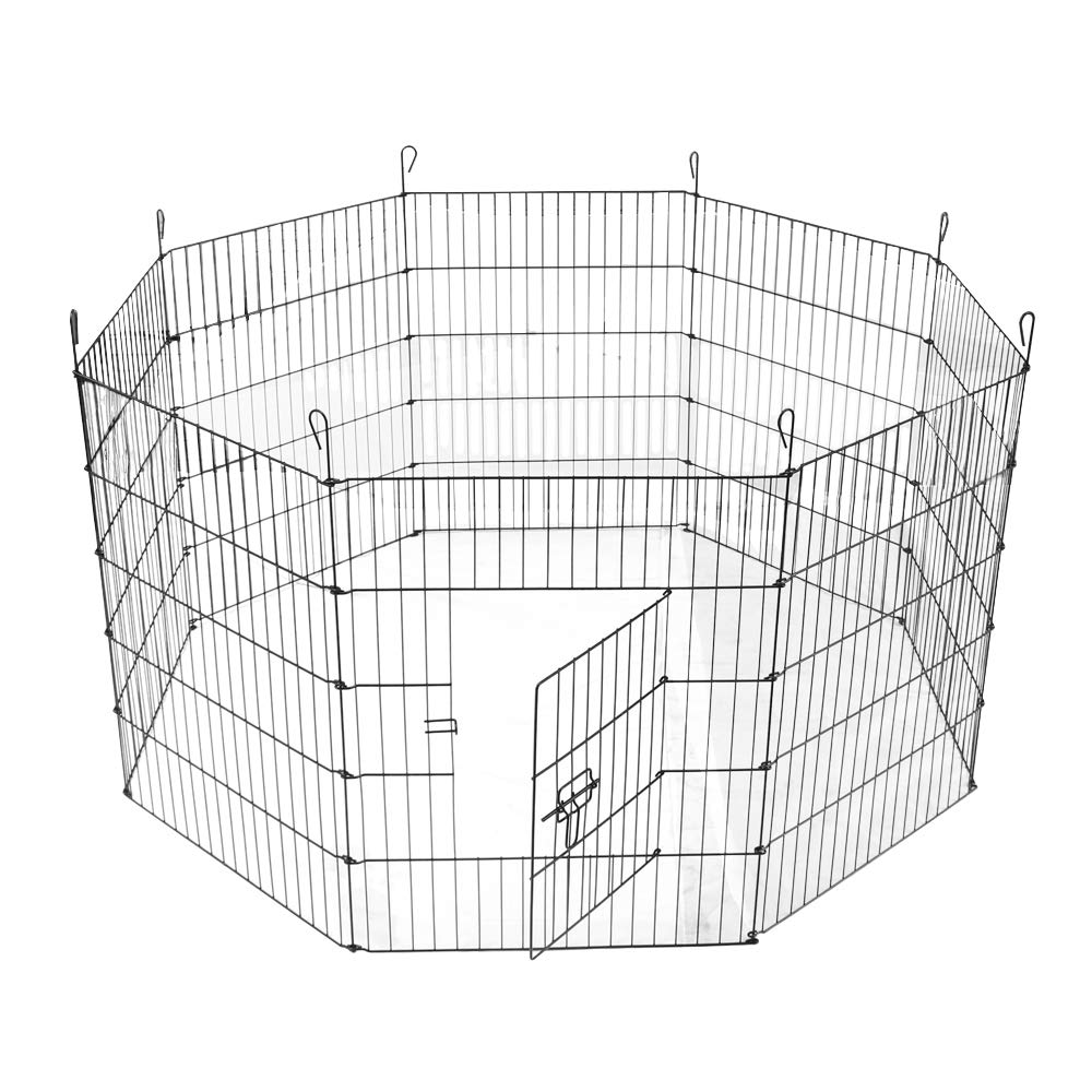 Green Bay 8 Panel Pet Puppy Playpen Folding Dogs Cats Rabbits Run Cage 24"