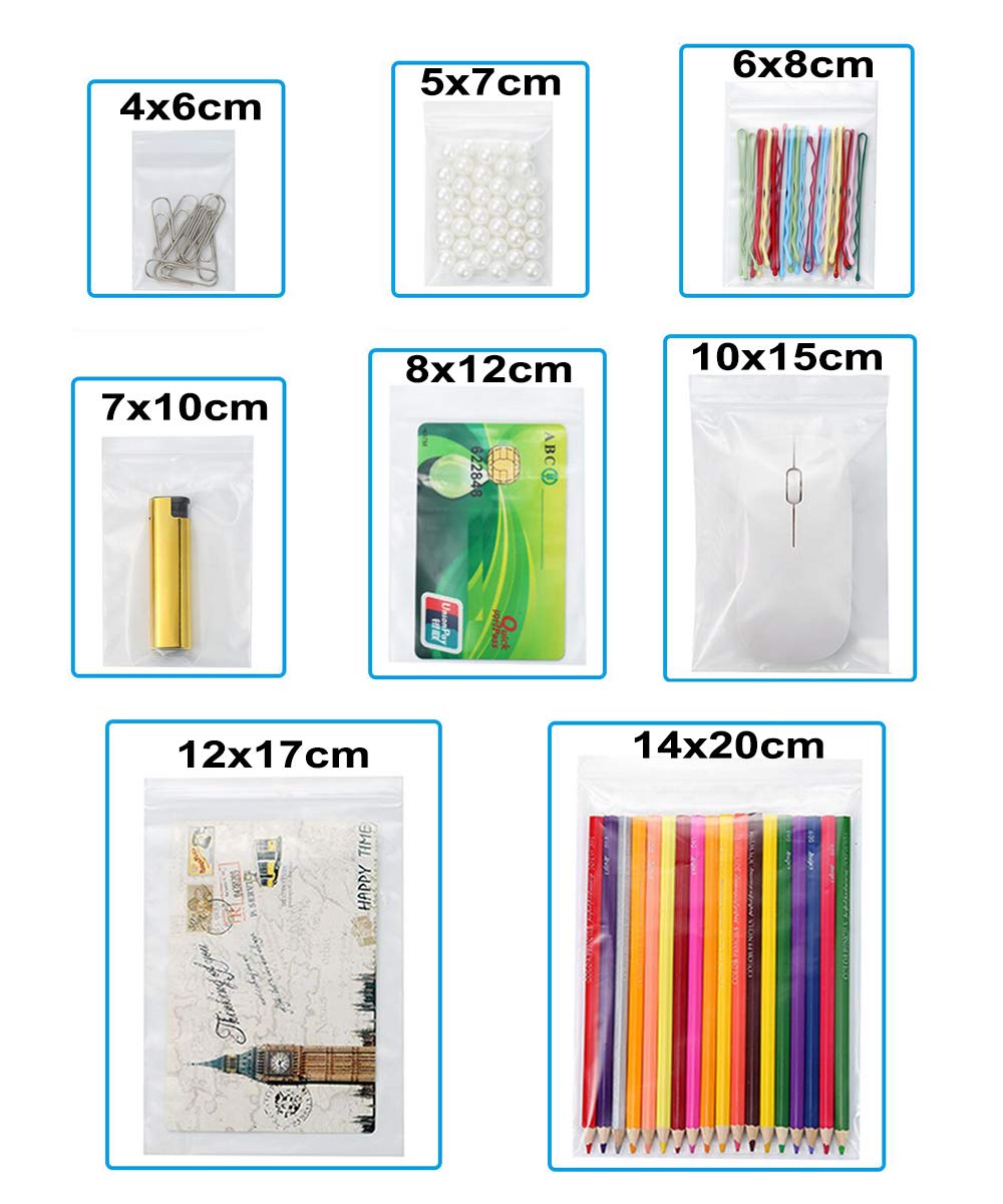 Amazon.co.jp: 厚手 小分けジップロック袋 チャック付き ビニール袋 横