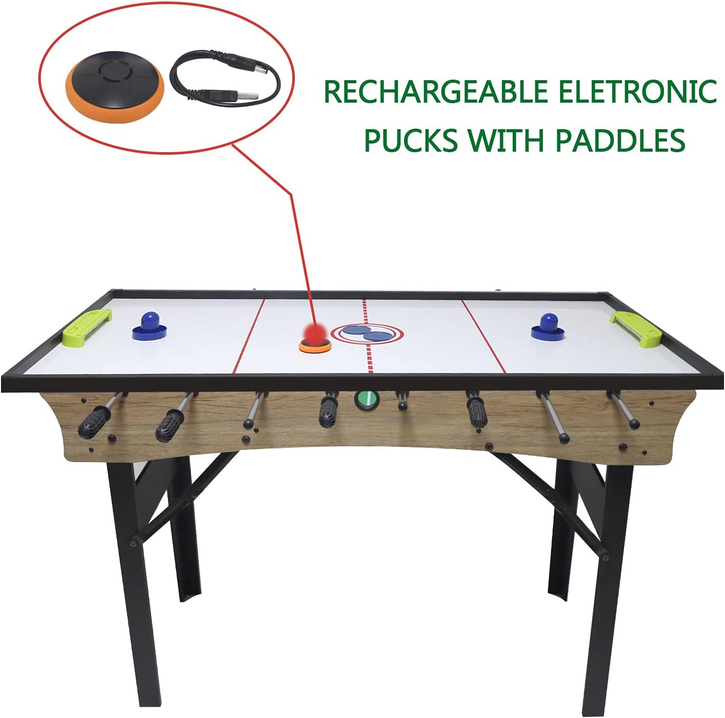 7-in-1 Foosball Table | Foldable Multi Game Table with Air Hockey, Foosball, Ping Pong, Bowling, Backgammon, Shuffleboard, Perfect for Kids, Adults, and Family Fun (48 Inch) : Sports & Outdoors