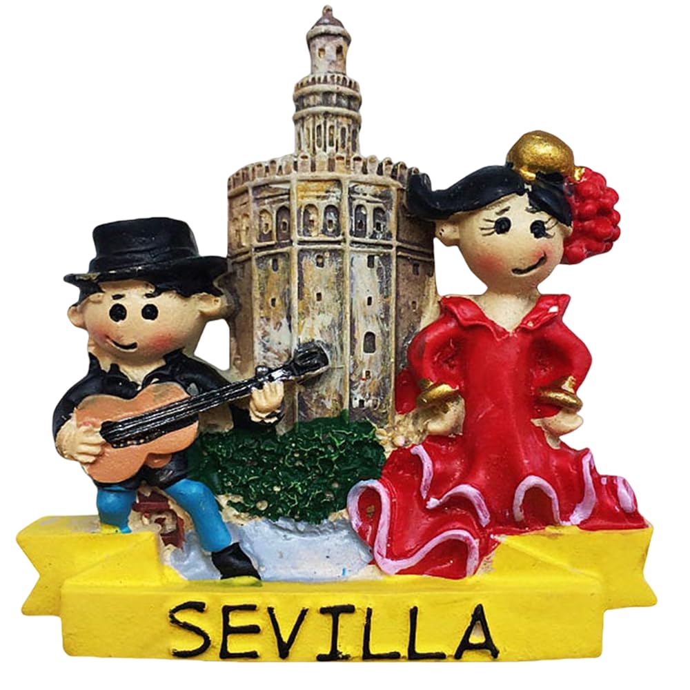 Muyu Magnet Sevilla Spain 3D Fridge Magnet Tourist Souvenir Gift Home & Kitchen Decoration Magnetic Sticker Seville Refrigerator Magnet Collection