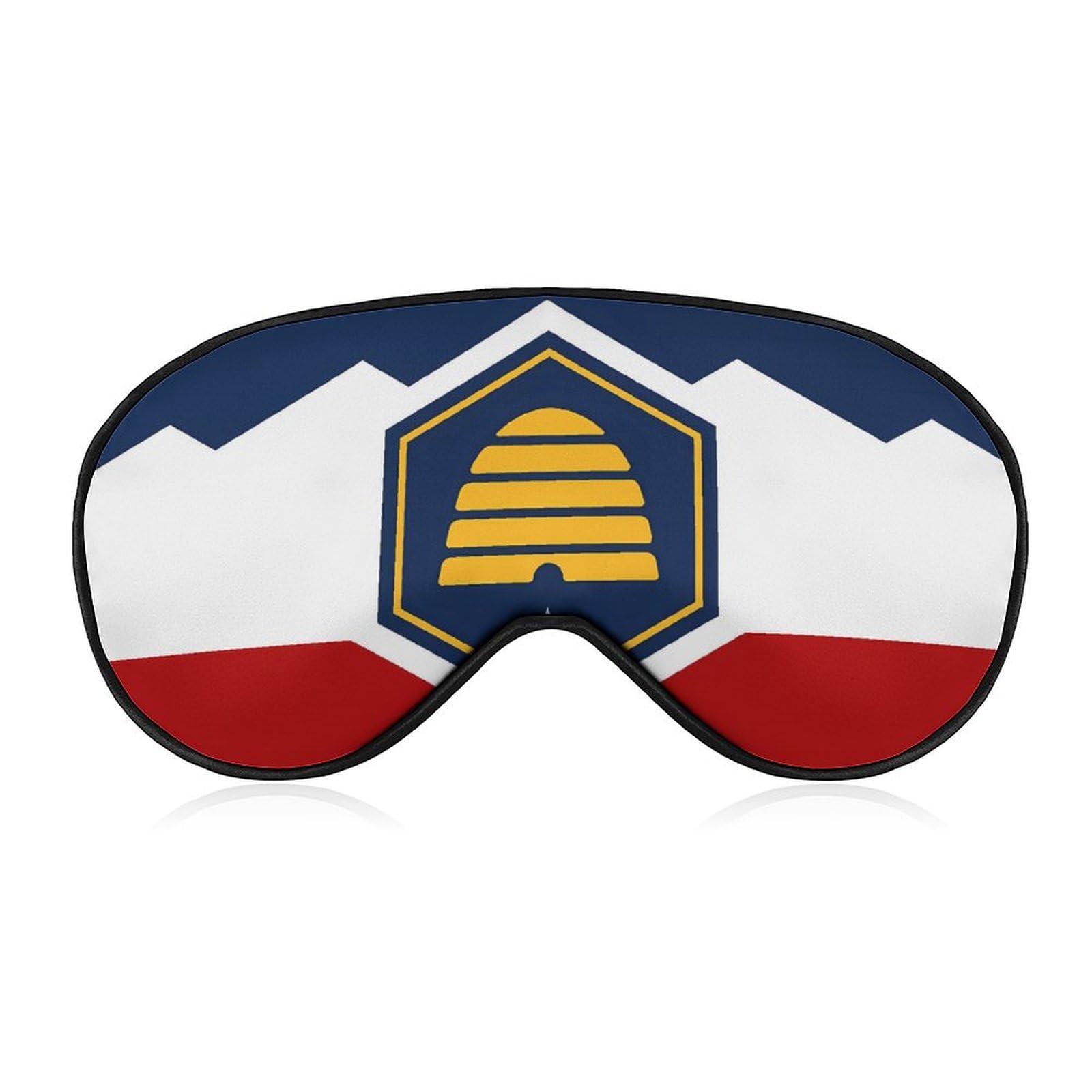 Utah Flag U.S.A. Sleep Mask Eye Shade Cover Adjustable Strap for Travel Lunch Break Women Men