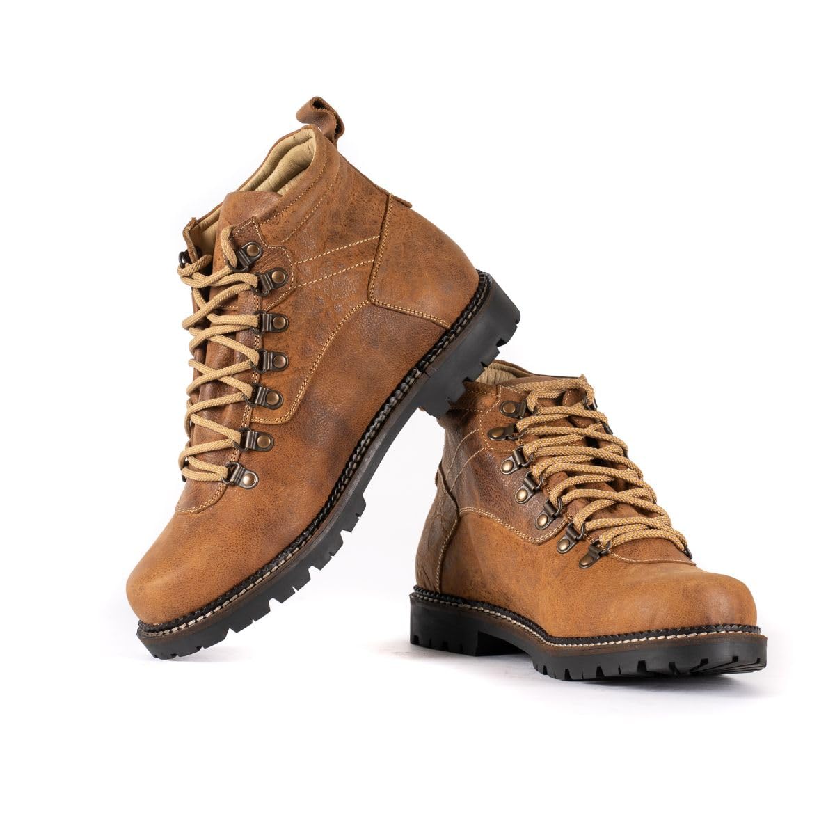 h haans - the leather store Premium Leather Boots for Men| Genuine Smooth Leather | Solid Pattern | Durable Construction | All-Occasion Dress & Casual Boots | Long-Lasting Comfort Fit-picture-37