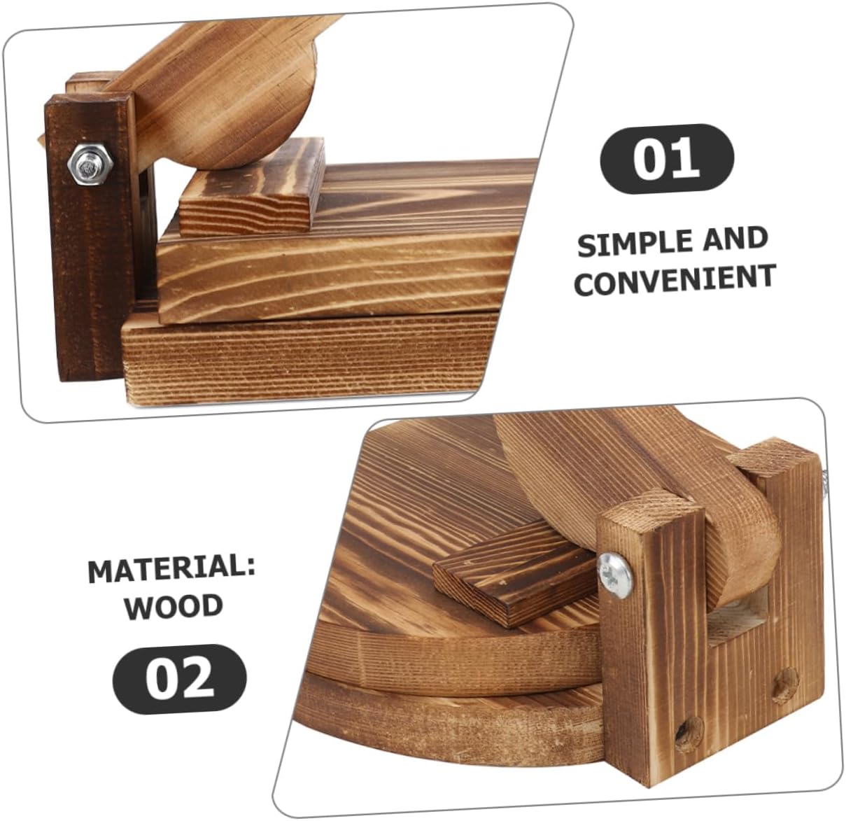 CHILDWEET 2pcs Wooden Press Tool Manual Pizza Dumpling Maker Easy Use Home Accessories Sturdy Construction for Uniform Thickness for Tortillas Pastries