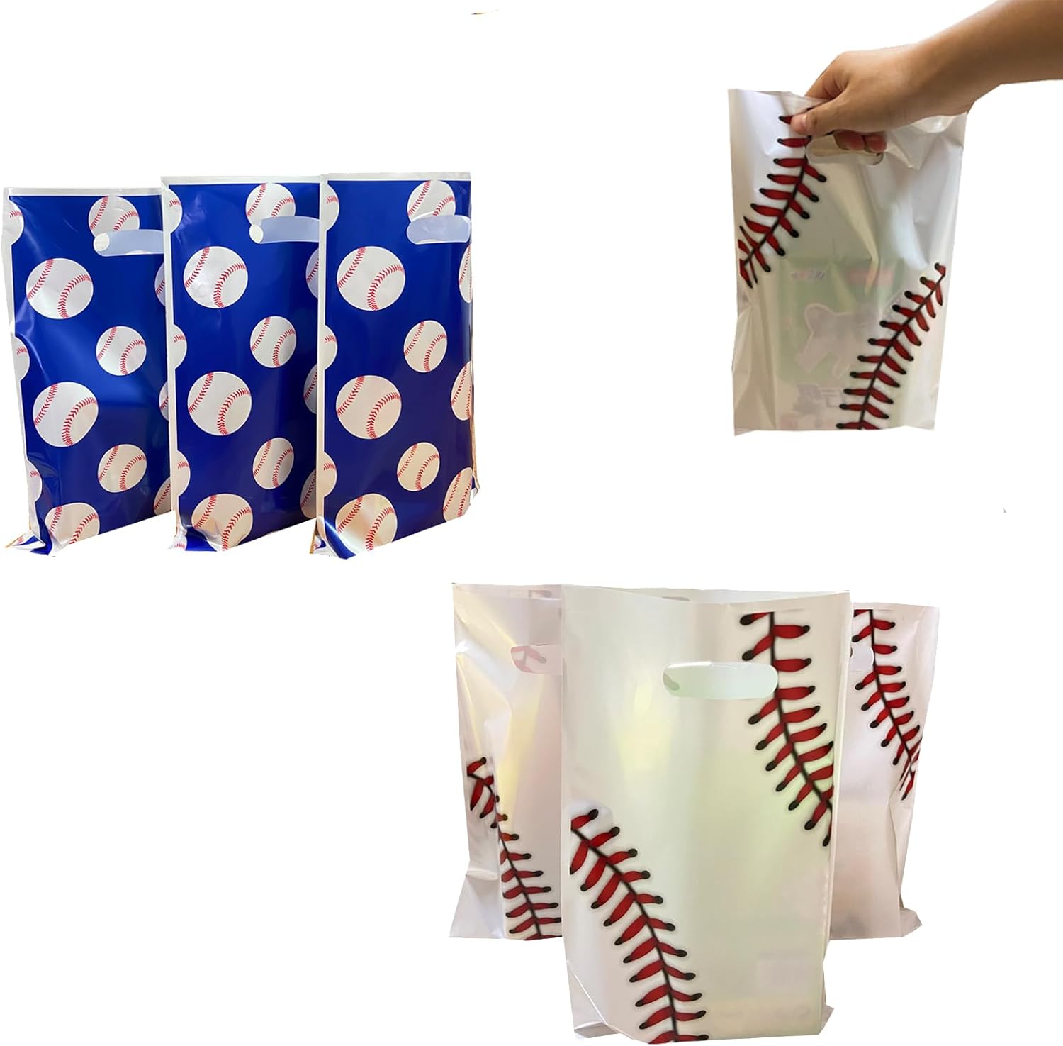 Amazon.com: 40pcs Baseball Gift Bags Baseball Themed Party Snack Bags ...