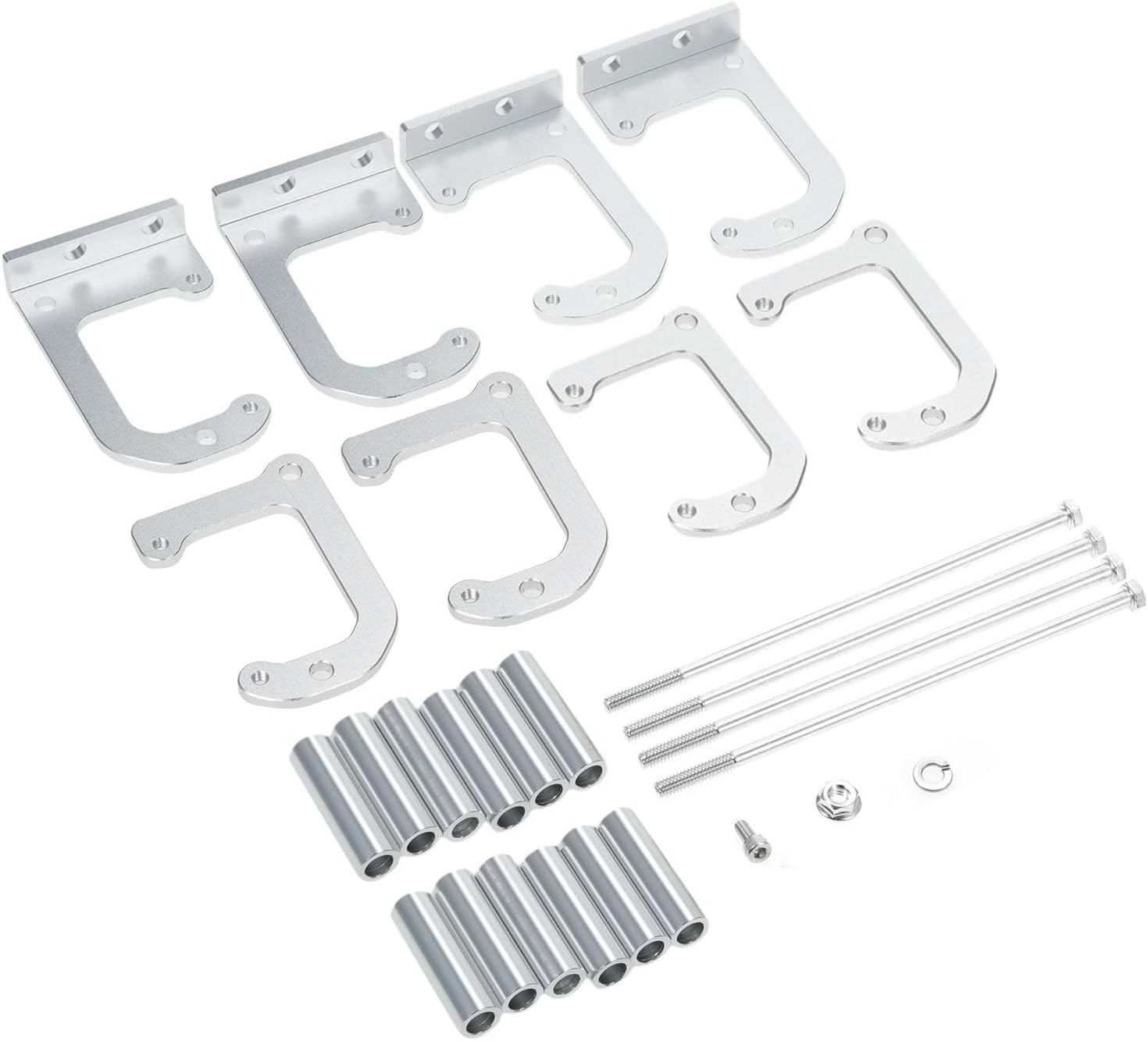 Cocoarm Remote Mount Coil Relocation Brackets, Aluminum Alloy, Turbo Setup Compatible, Perfect Fit for D585 LSX Models, Easy Installation, Engine Bay Space Maximizer (Silver)