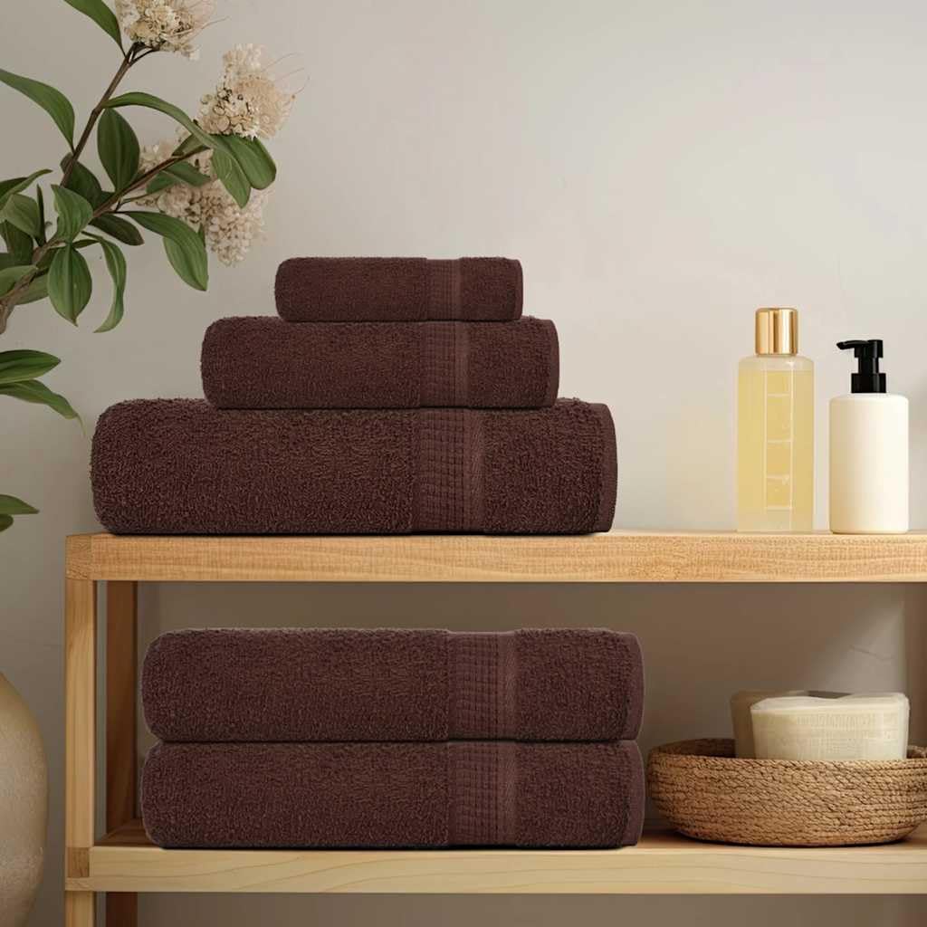 Frog Lot de 2 gants de toilette en 100 % coton filé à l'anneau, marron, 30 x 30 cm, 360 g/m², pour séchage et serviette d'invité