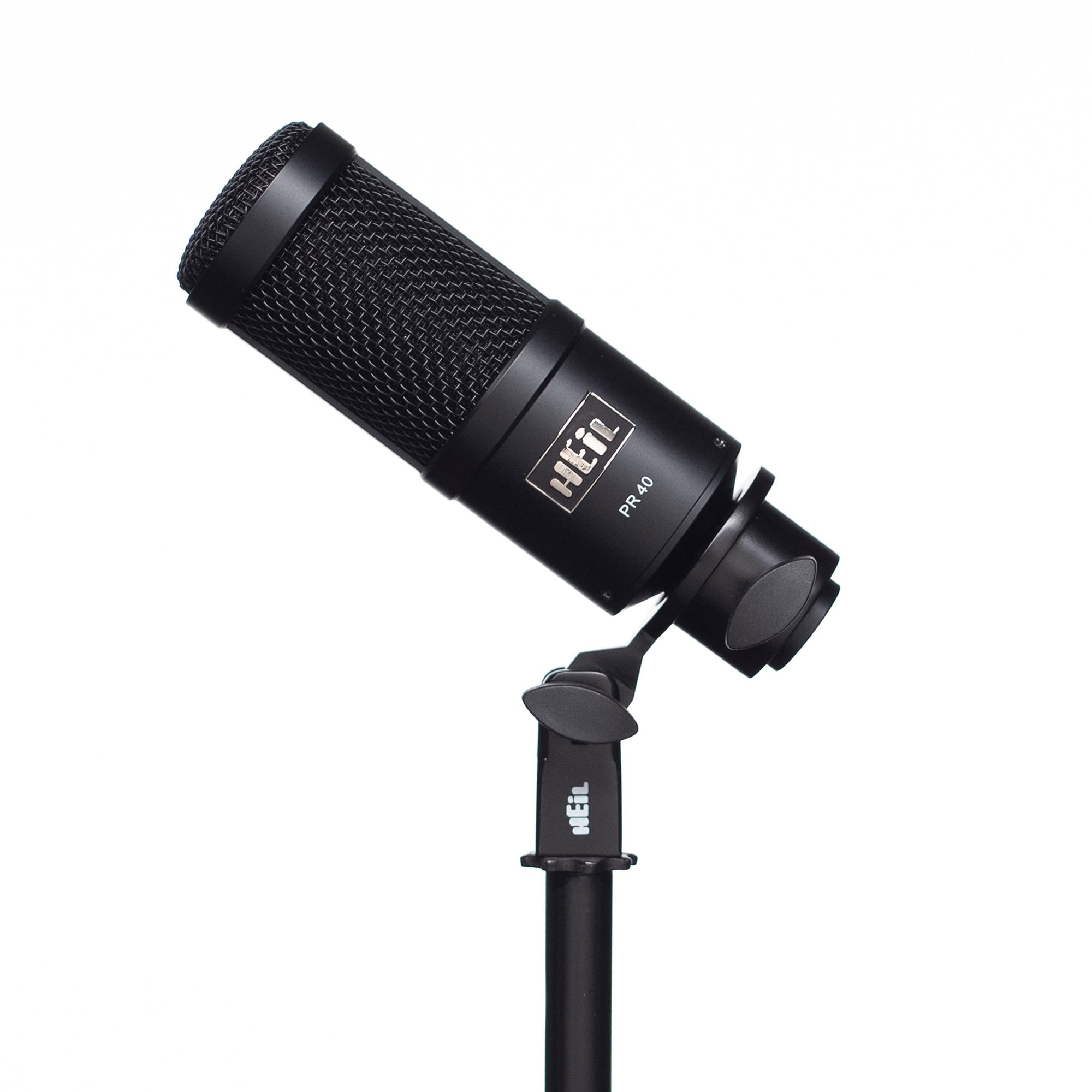 Microfone dinâmico Heil PR 40 para transmissão, podcast, gravação
