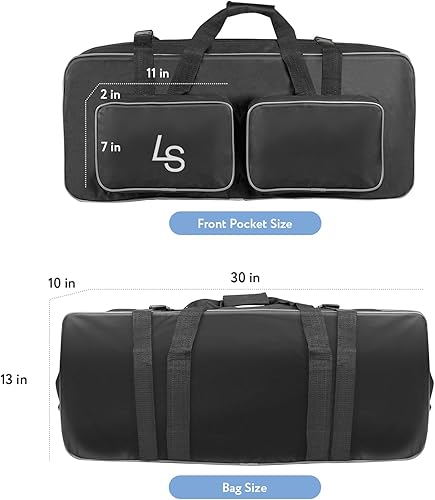 Miniatura 4 de LimoStudio AGG1695 - Marco rígido de 30 x 10 x 13 pulgadas (largo x ancho x alto), bolsa de transporte grande para equipo de fotos, correa para el