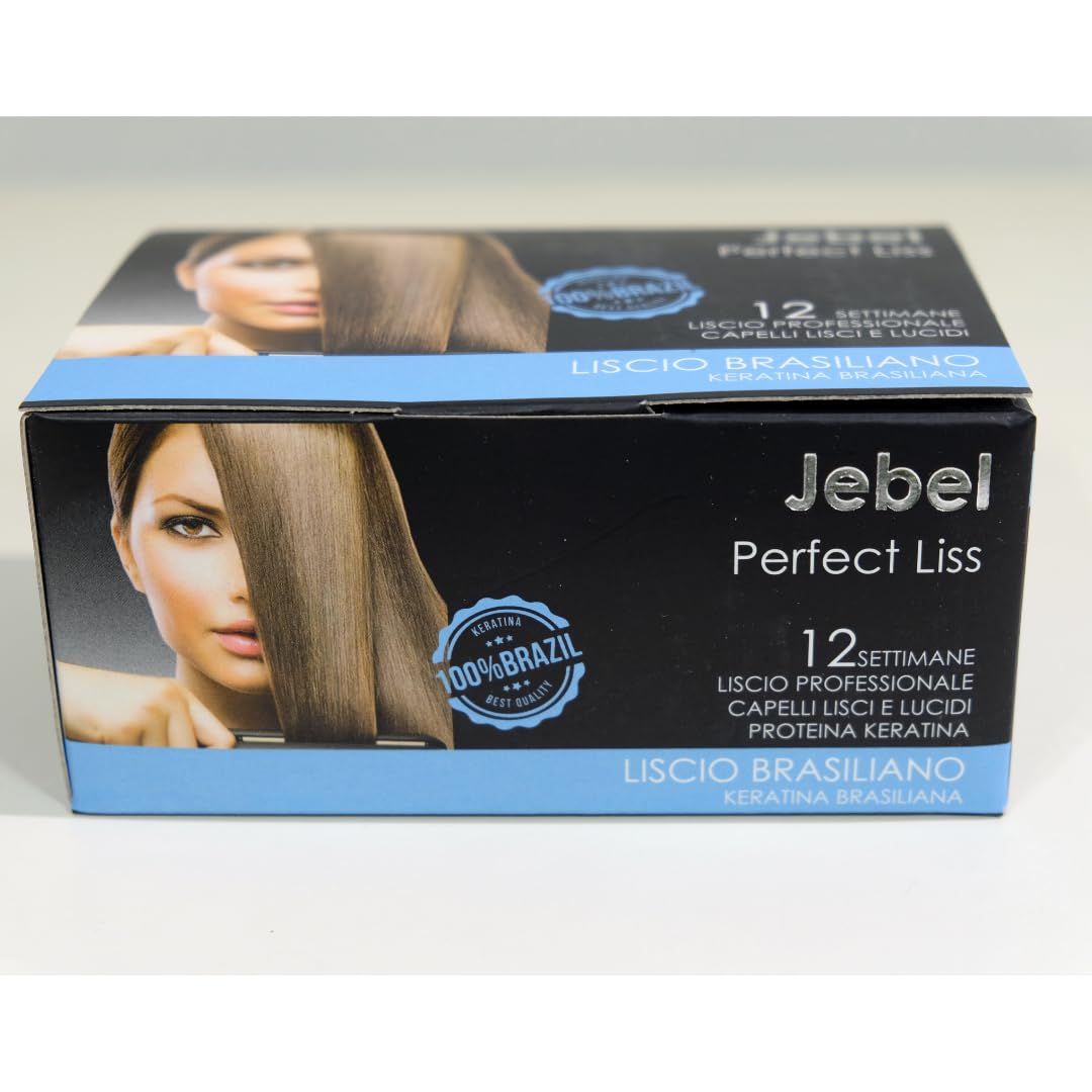JEBEL Perfect Liss - Kit Stiratura Brasiliana - 12 settimane liscio professionale - Kit Mantenimento Stiratura - Trattamento Intensivo e Protettivo e Riparatore con Cheratina - Senza Formaldeide