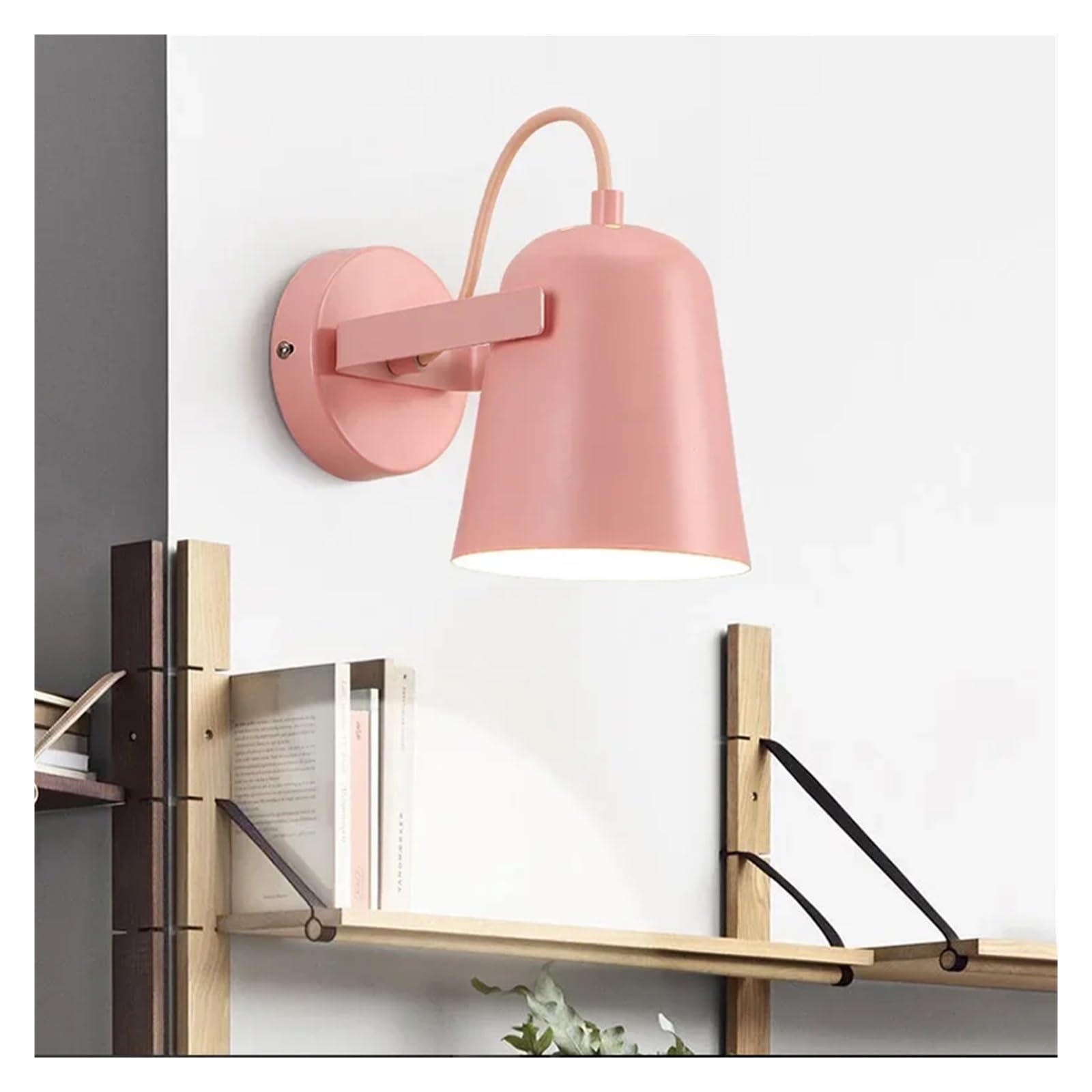 Oświetlenie obrazu, Nordic lampa dekoracyjna ścienna LED, kolorowa lampka nocna Macaron, tło schodów w korytarzach regulowane światło kinkiety oświetlenie dekoracyjne do domu(2700-3500K,Grey)