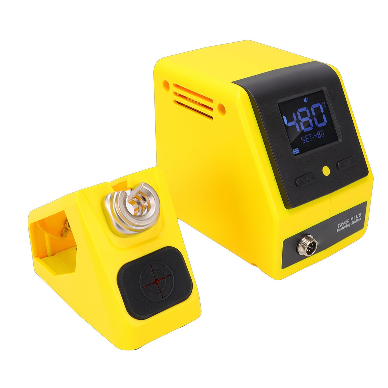 GOWENIC Zestaw Stacji Lutowniczej, 120 W, Szybkie Nagrzewanie, Regulacja Temperatury PID, Wyświetlacz LCD, Automatyczny Tryb Uśpienia, z Antystatycznym Przewodem Uziemiającym, do (wtyczka UE)