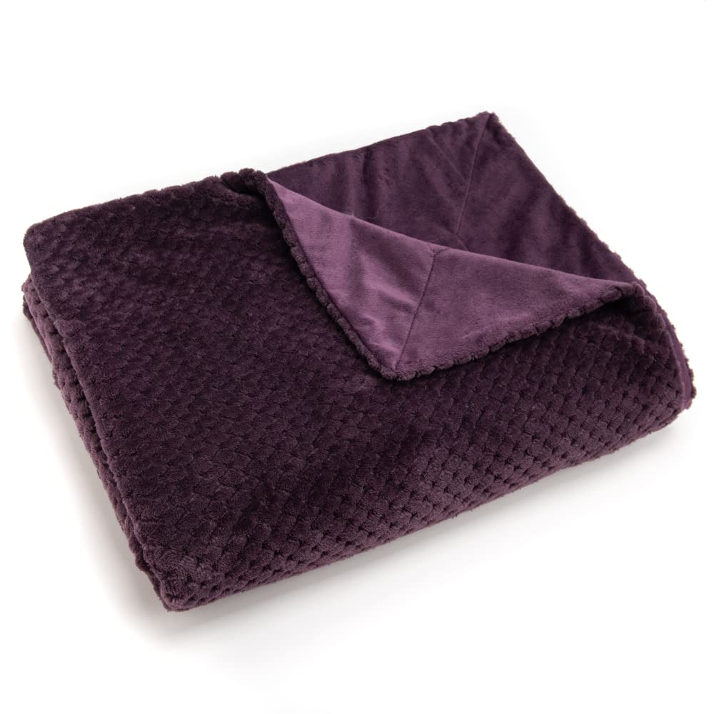 Plaid damier prune Amadeus pour vos soirées cocooning