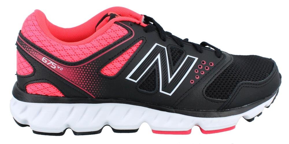 New Balance Women's 675 V2 Running Shoe, Black/Red, 5 D US