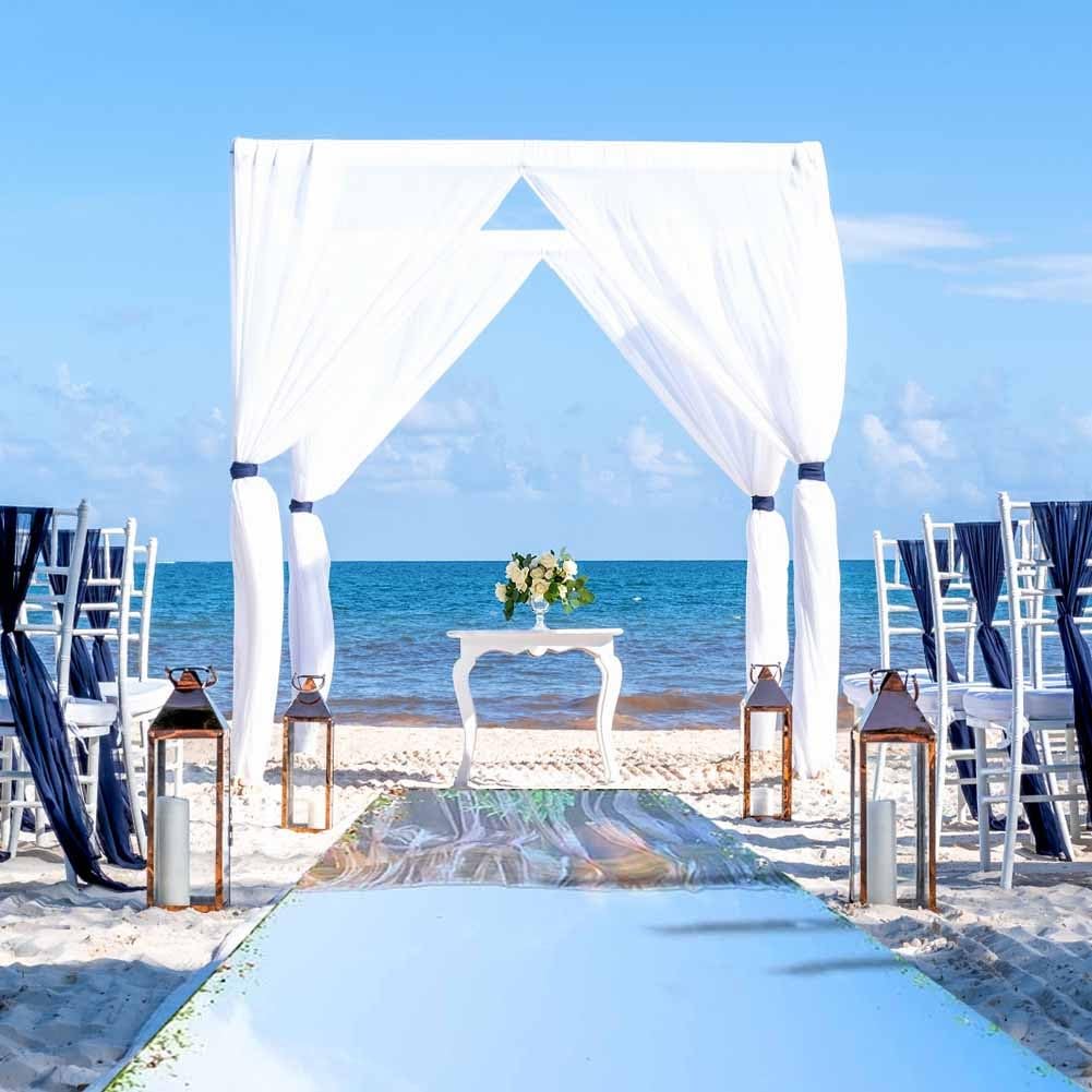 LXHELIVERY Corridore della Corsia A Specchio, Decorazioni di Nozze Tappeto Decorativo Riflettente Bifacciale per Eventi, Matrimoni, Balli Studenteschi, Feste, Uso Interno/Esterno (1x10M)