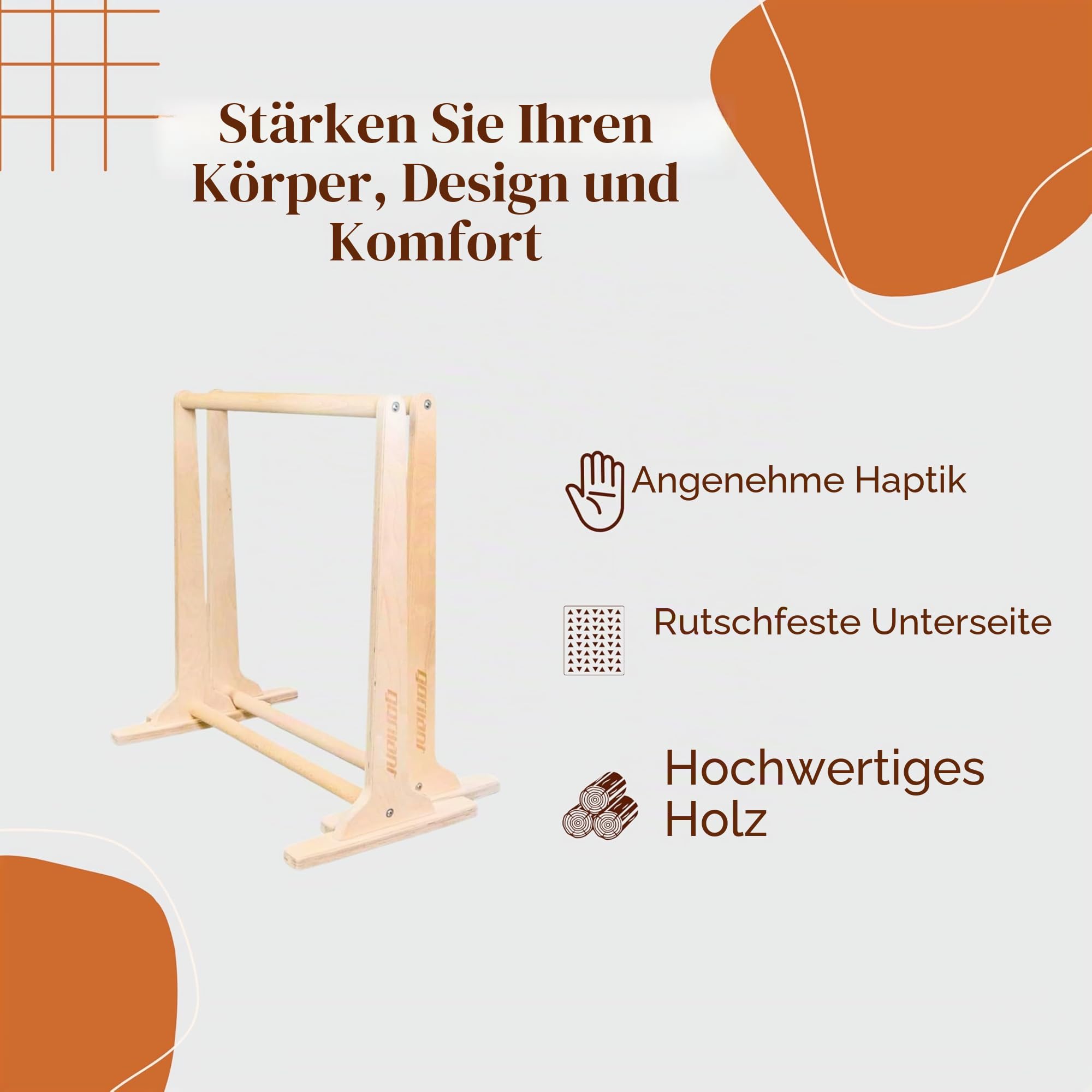 Gorletic Parallelstangen für Calisthenics und Gymnastik zu Hause, Höhe 92 cm, Muskeltraining, Parallelstange, Calisthenics, Power-Rack, ideal für Ihr Training